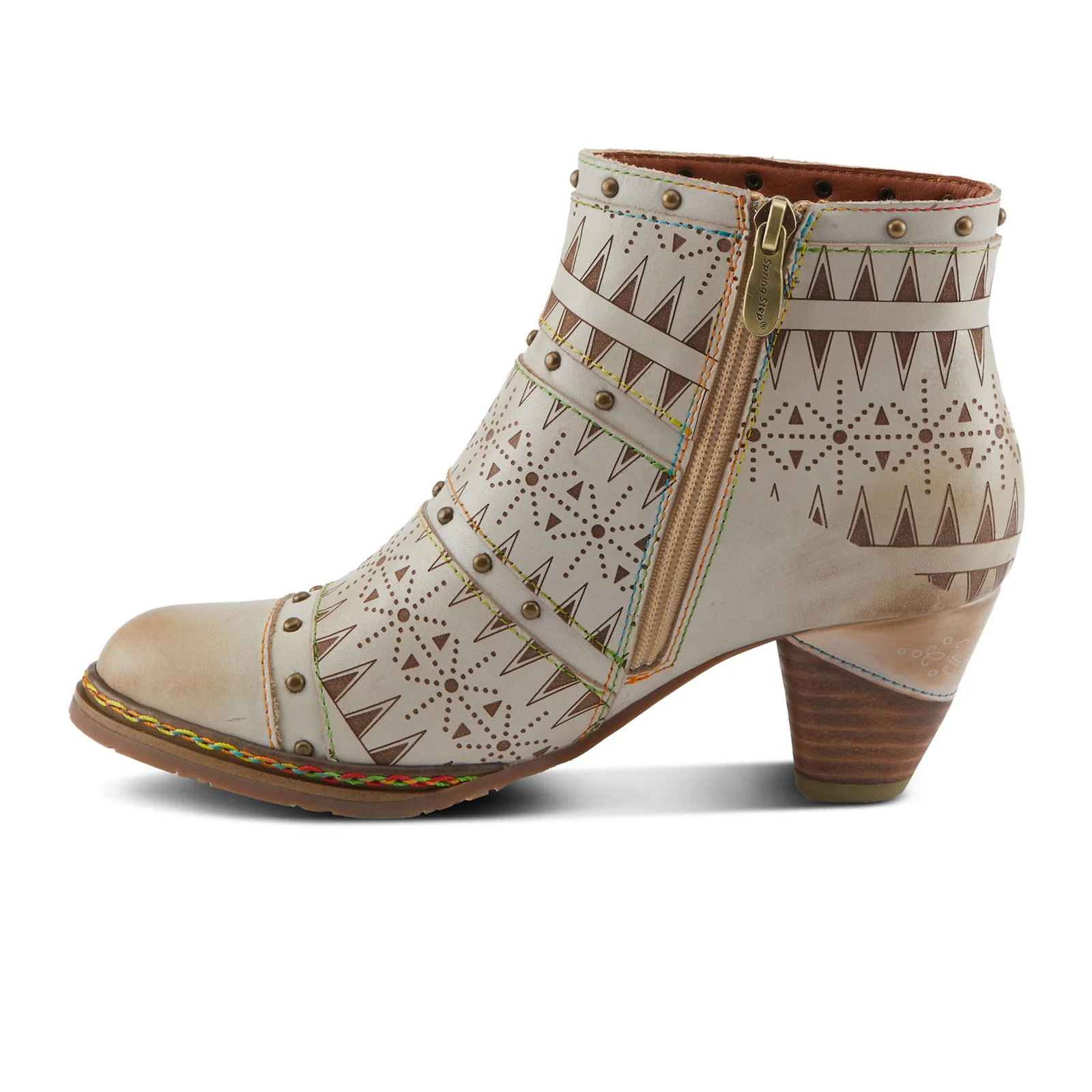 L'Artiste Niobe Heeled Ankle Boot (Women) - Beige Multi - Image 2