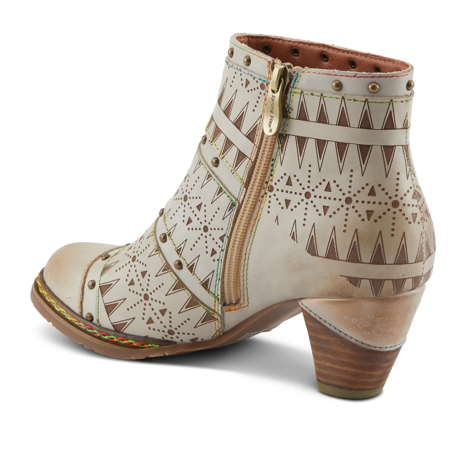 L'Artiste Niobe Heeled Ankle Boot (Women) - Beige Multi - Image 4