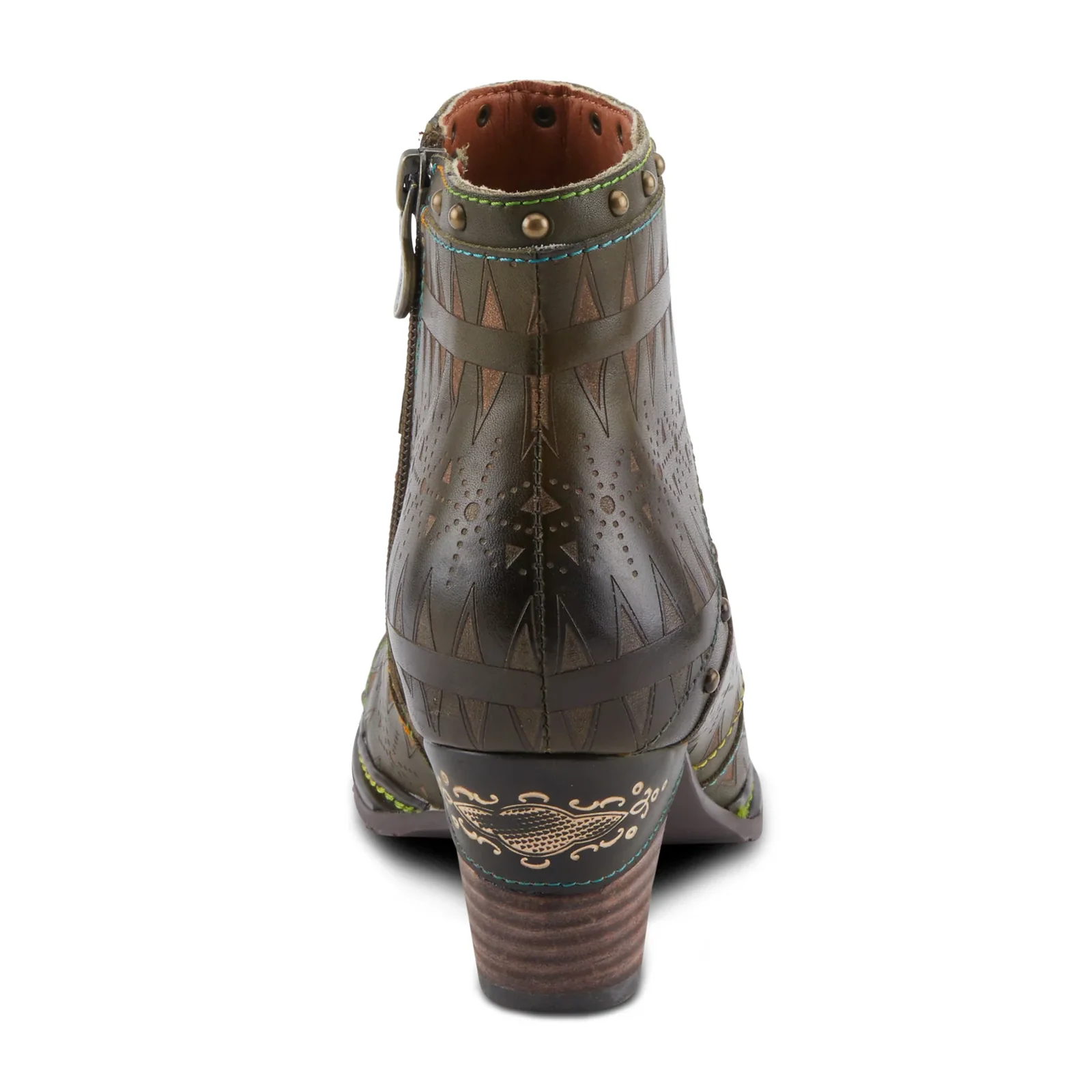 L'Artiste Niobe Heeled Ankle Boot (Women) - Olive Multi - Image 5