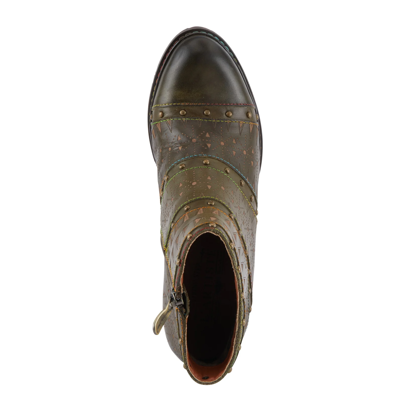 L'Artiste Niobe Heeled Ankle Boot (Women) - Olive Multi - Image 6