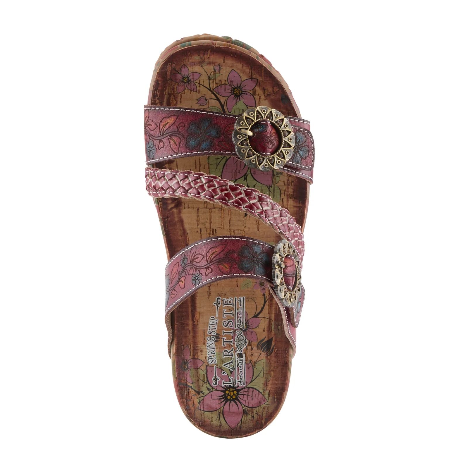 L'Artiste Ontheroad Slide Sandal (Women) - Dark Red Multi - Image 6