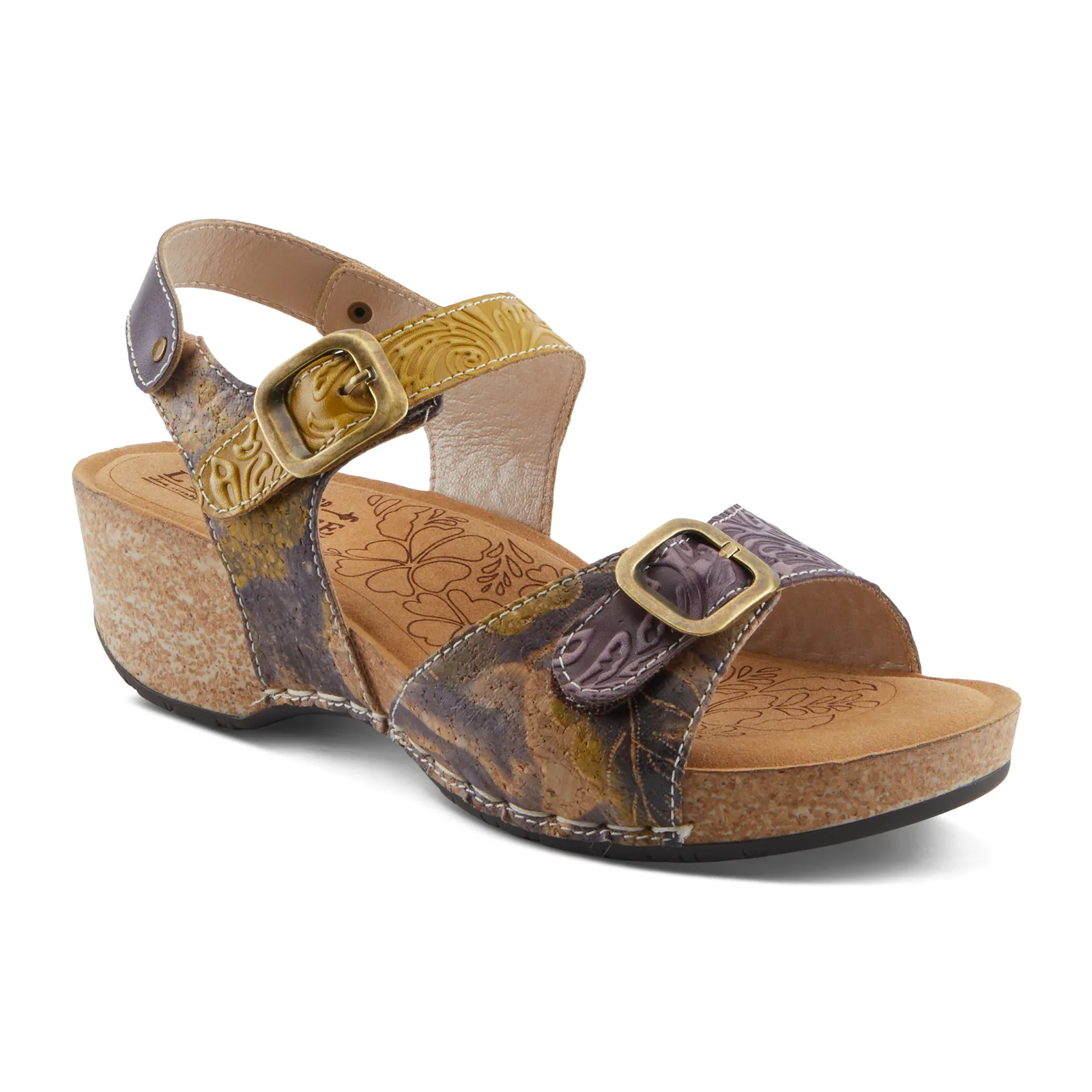 L'Artiste Osuna Wedge Sandal (Women) - Purple Multi - Image 3