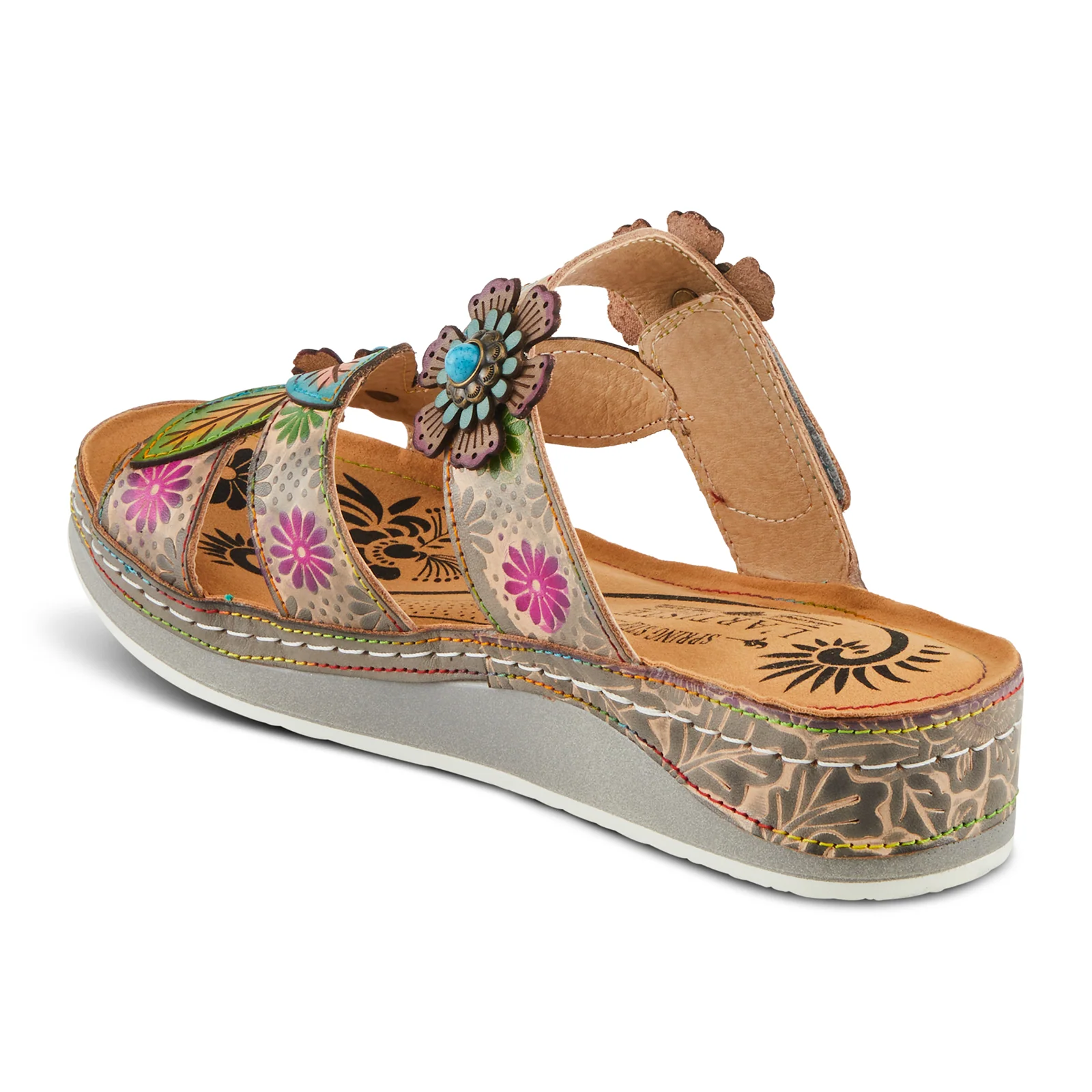 L'Artiste Pillow-Soft Slide Sandal (Women) - Grey Multi - Image 4