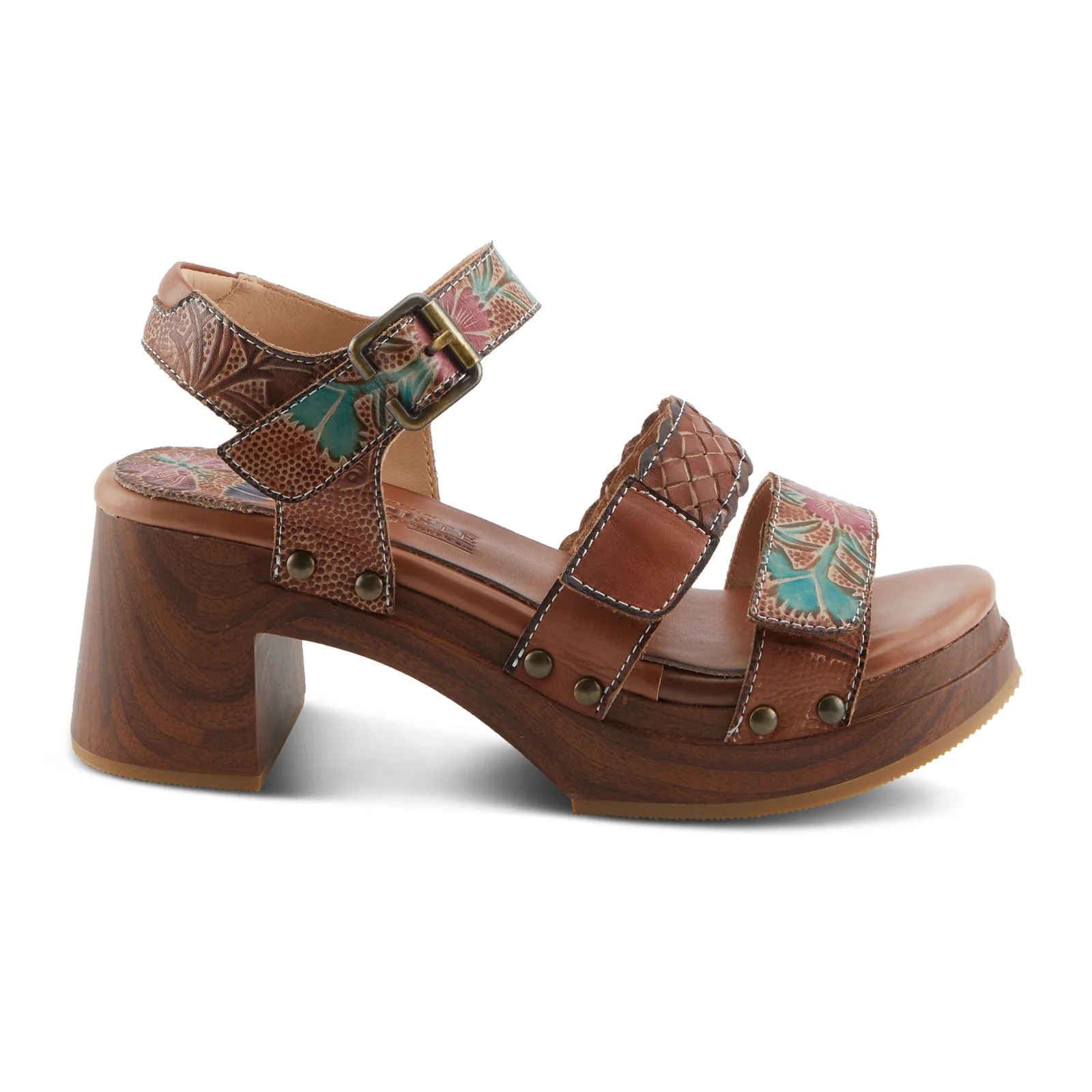 L'Artiste Retropel Wedge Sandal (Women) - Brown Multi