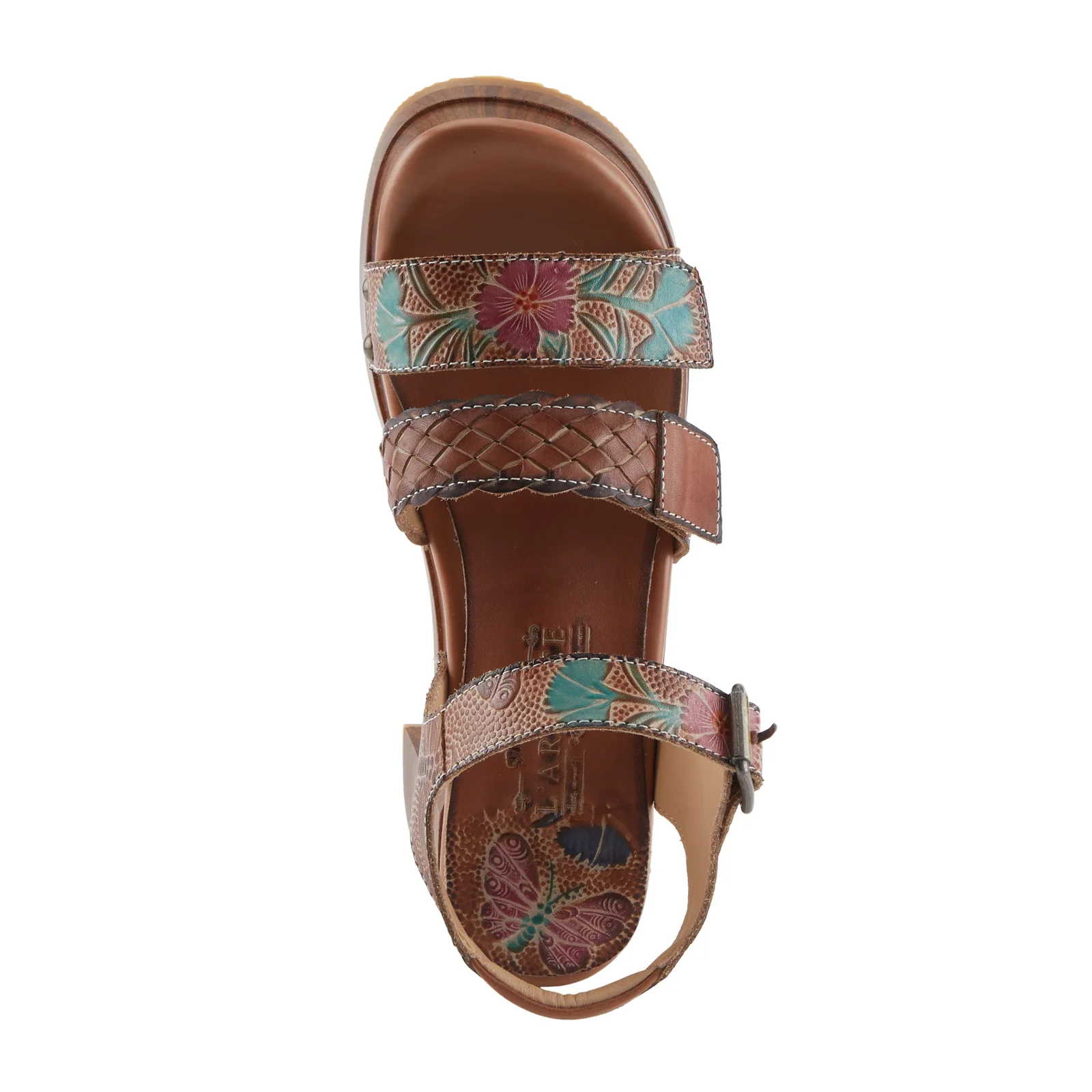 L'Artiste Retropel Wedge Sandal (Women) - Brown Multi - Image 6