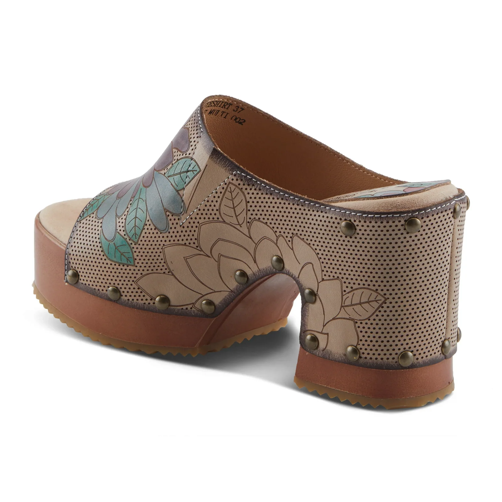 L'Artiste Teeshirt Wedge Sandal (Women) - Beige Multi - Image 4