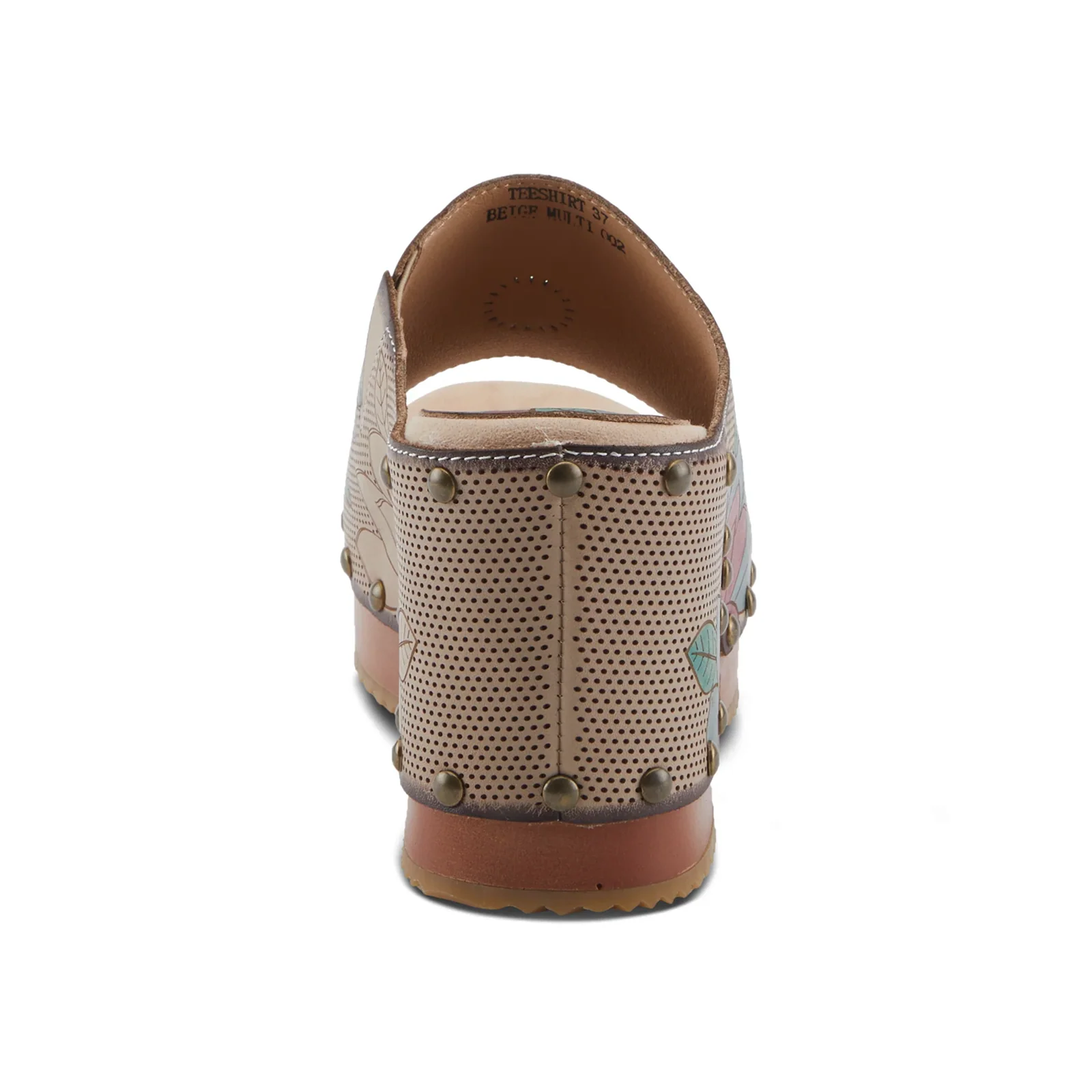 L'Artiste Teeshirt Wedge Sandal (Women) - Beige Multi - Image 5