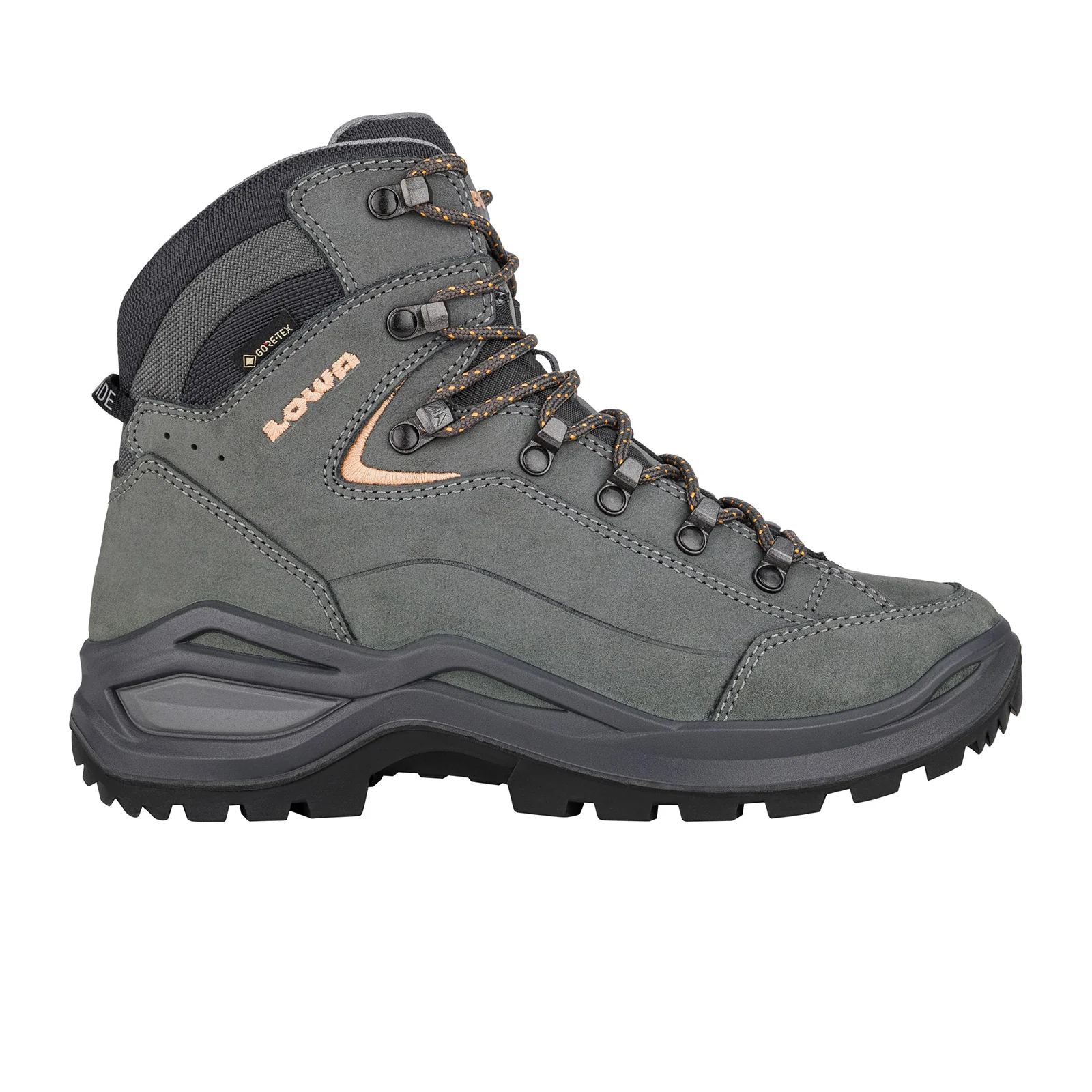 Lowa Renegade EVO GTX Mid Wide HIking Boot (Women) - Graphite/Apricot