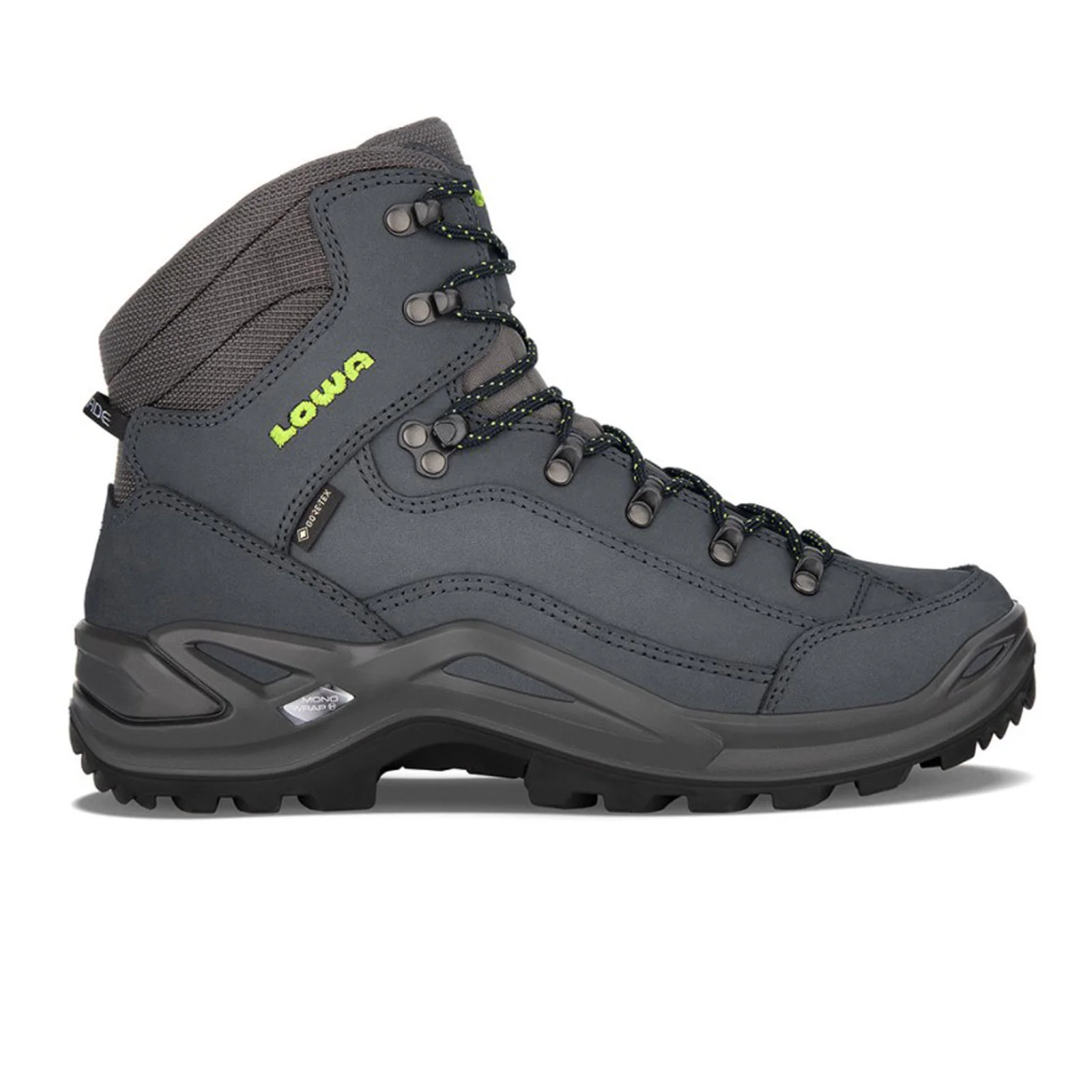 Lowa Renegade GTX Mid Hiking Boot (Men) - Dark Blue/Lime