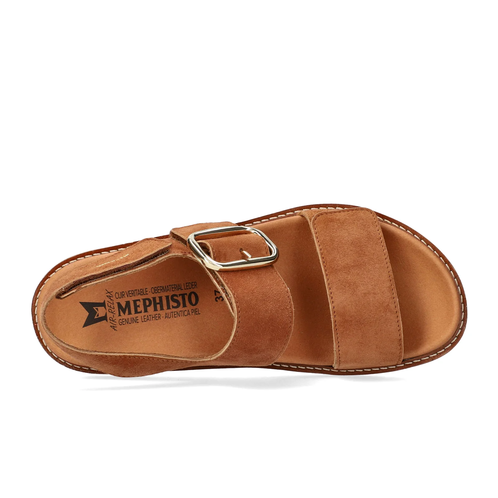 Mephisto Belona Backstrap Sandal (Women) - Hazelnut Velcalf - Image 3