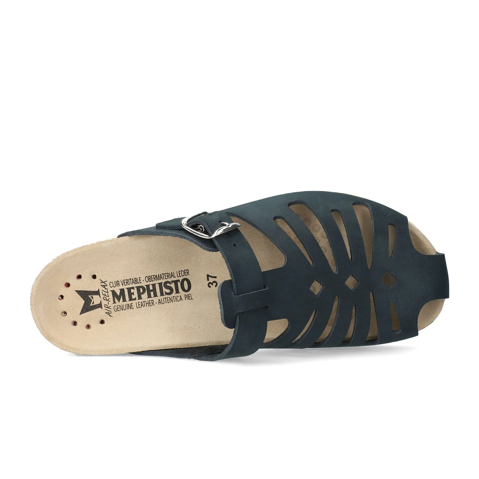 Mephisto Hedina Slide Sandal (Women) - Navy Sandalbuck - Image 3
