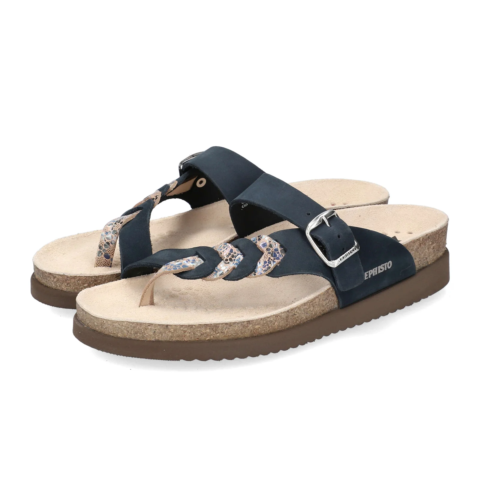 Mephisto Heleonore Sandal (Women) - Navy Sandalbuck/Mistic - Image 3