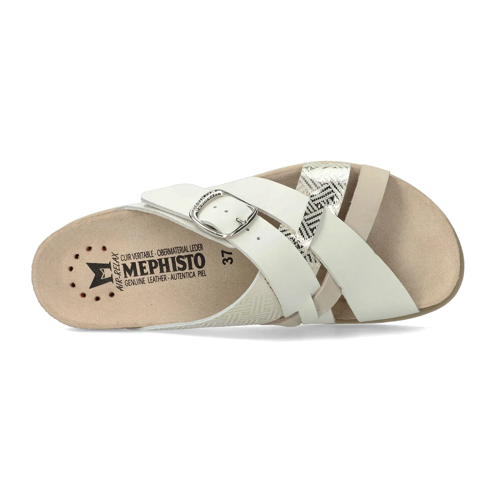 Mephisto Hida Slide Sandal (Women) - Fog Sandalbuck - Image 3