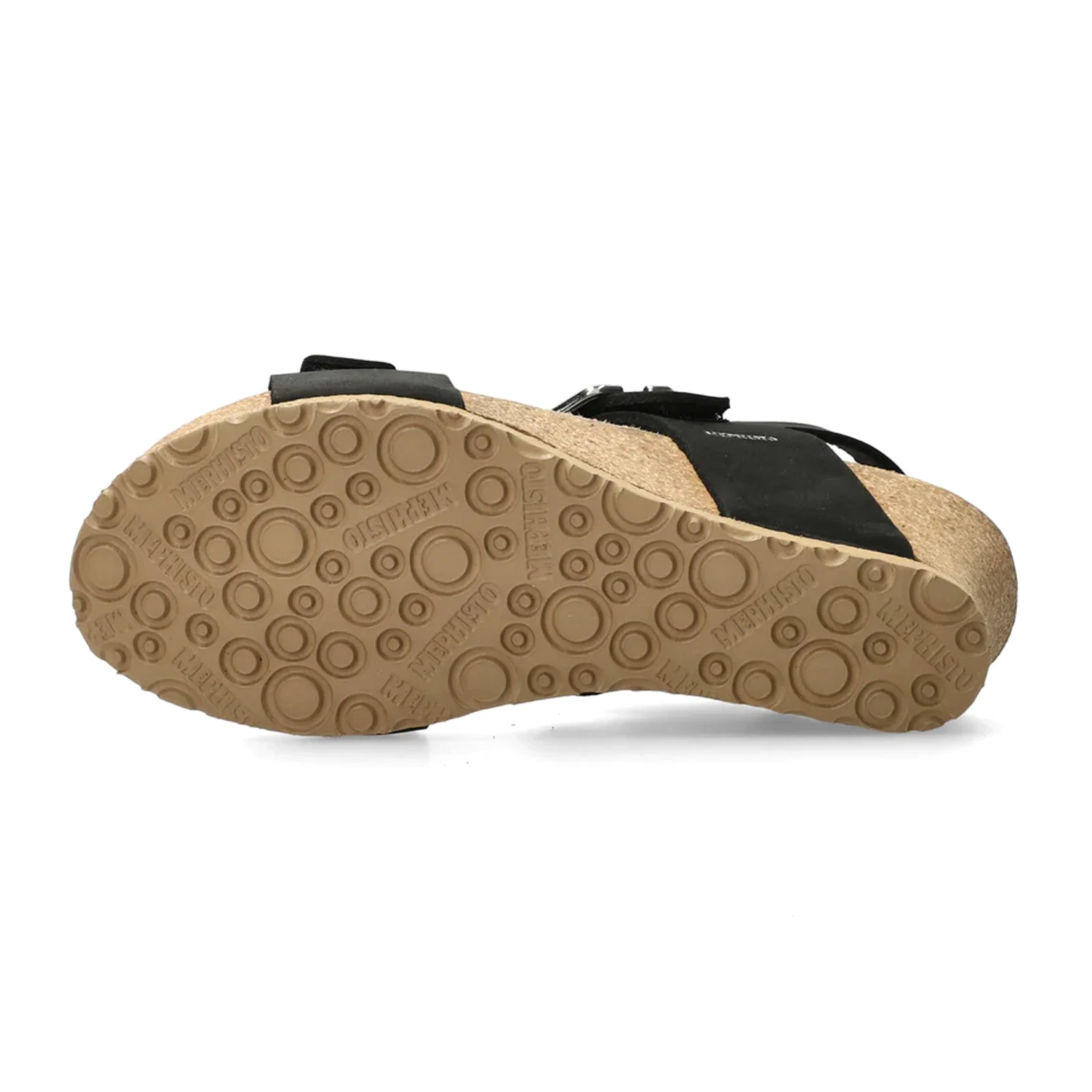 Mephisto Lissandra Wedge Sandal (Women) - Black Sandalbuck - Image 4