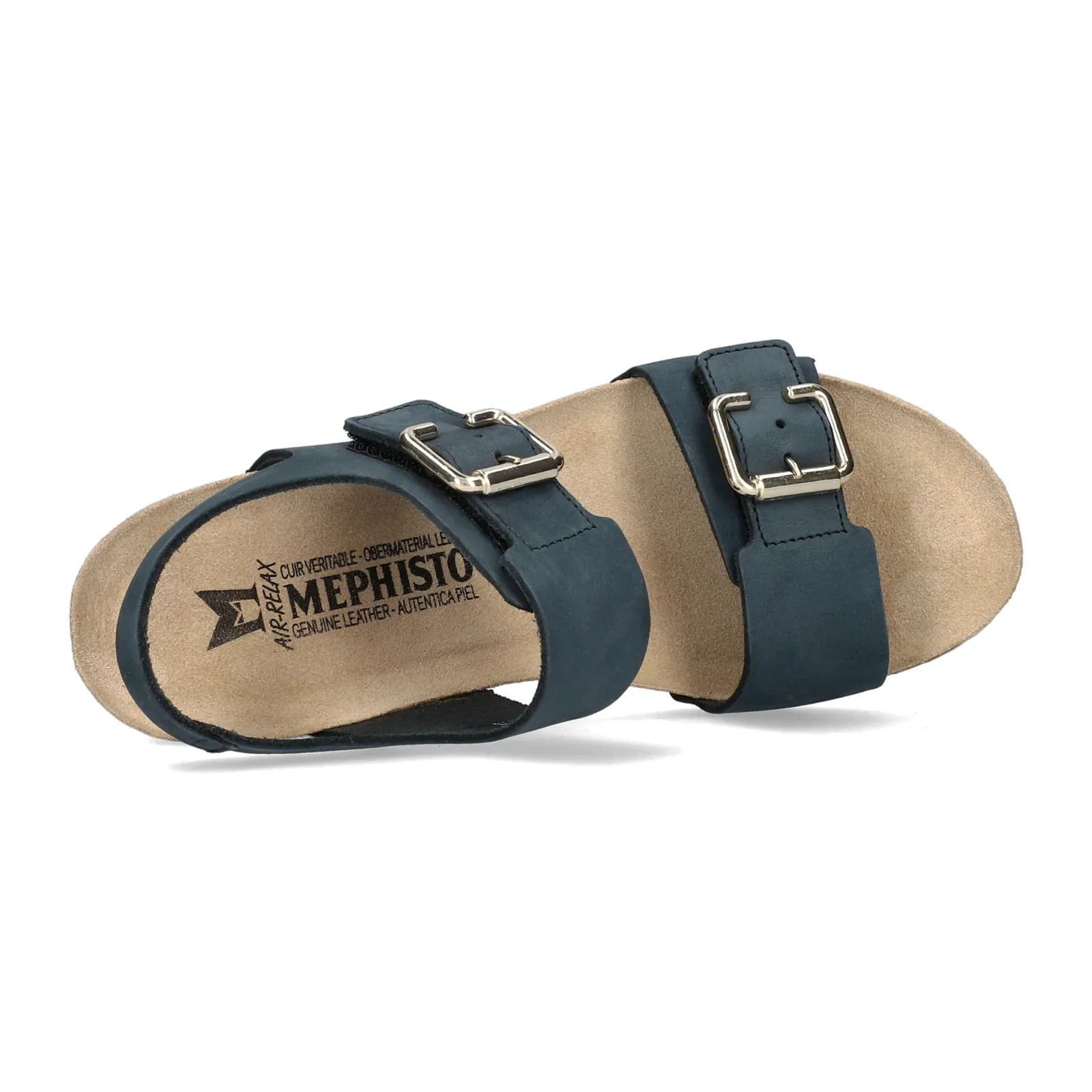 Mephisto Lissandra Wedge Sandal (Women) - Navy Sandalbuck - Image 3