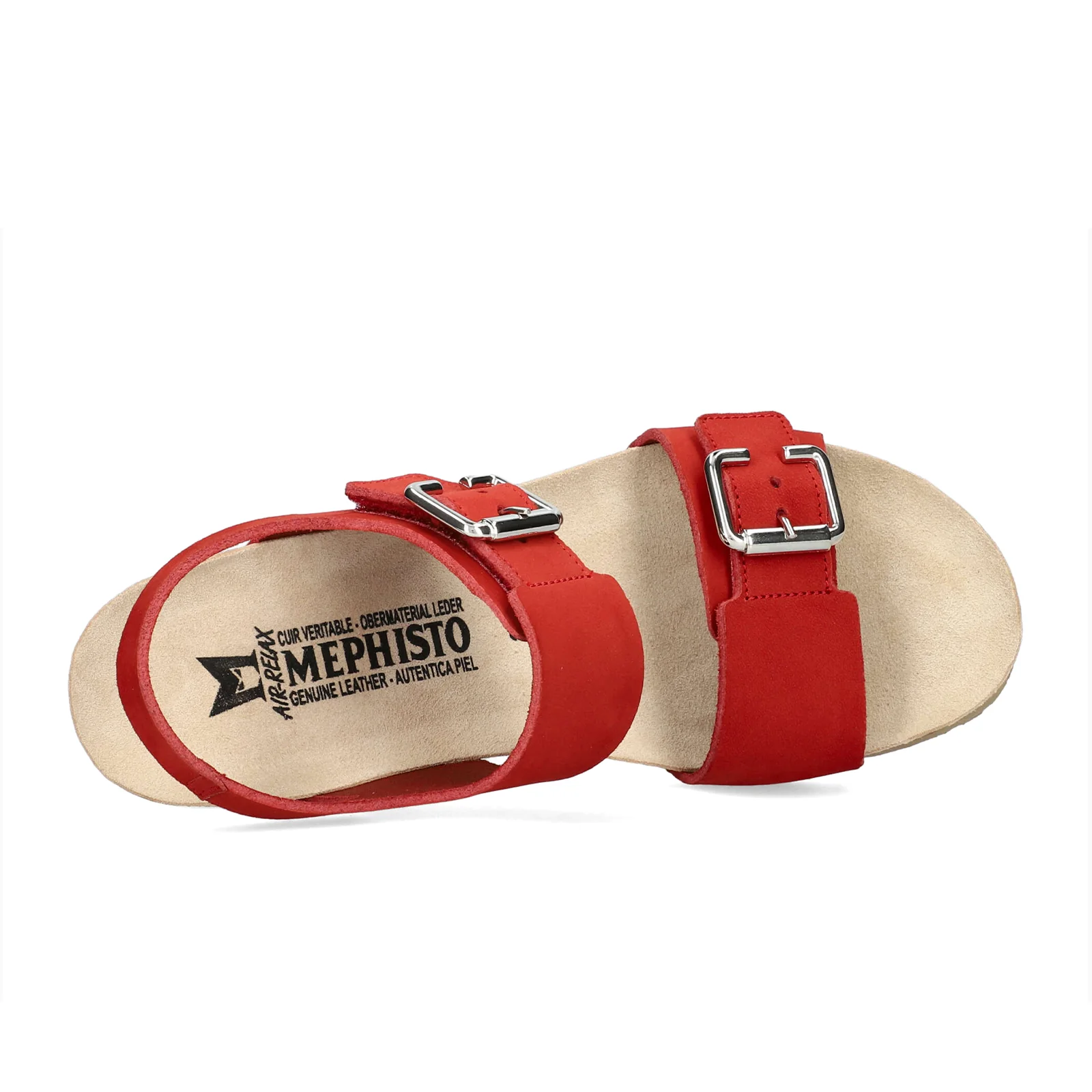 Mephisto Lissandra Wedge Sandal (Women) - Scarlet Sandalbuck - Image 3