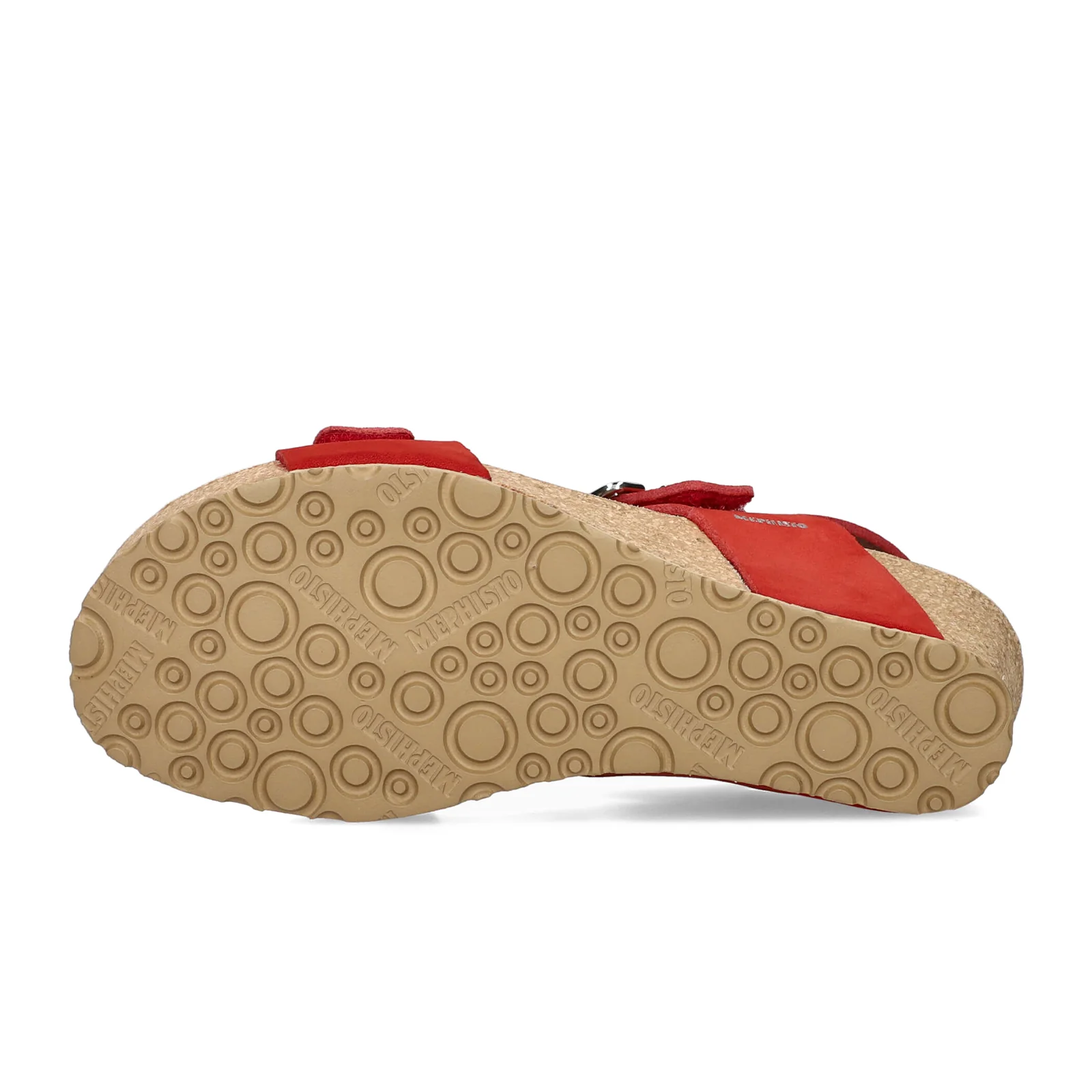 Mephisto Lissandra Wedge Sandal (Women) - Scarlet Sandalbuck - Image 4