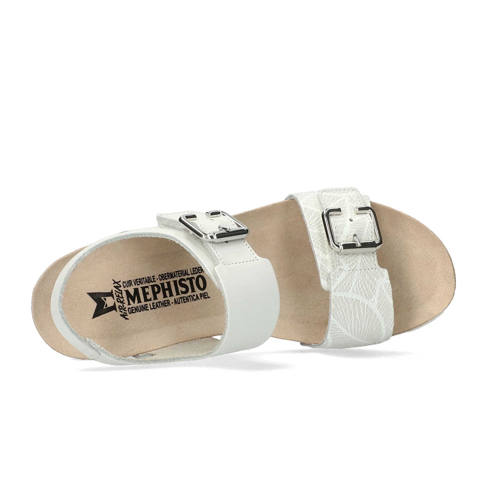 Mephisto Lissandra Wedge Sandal (Women) - White Sandanyl/Fog Panama - Image 3