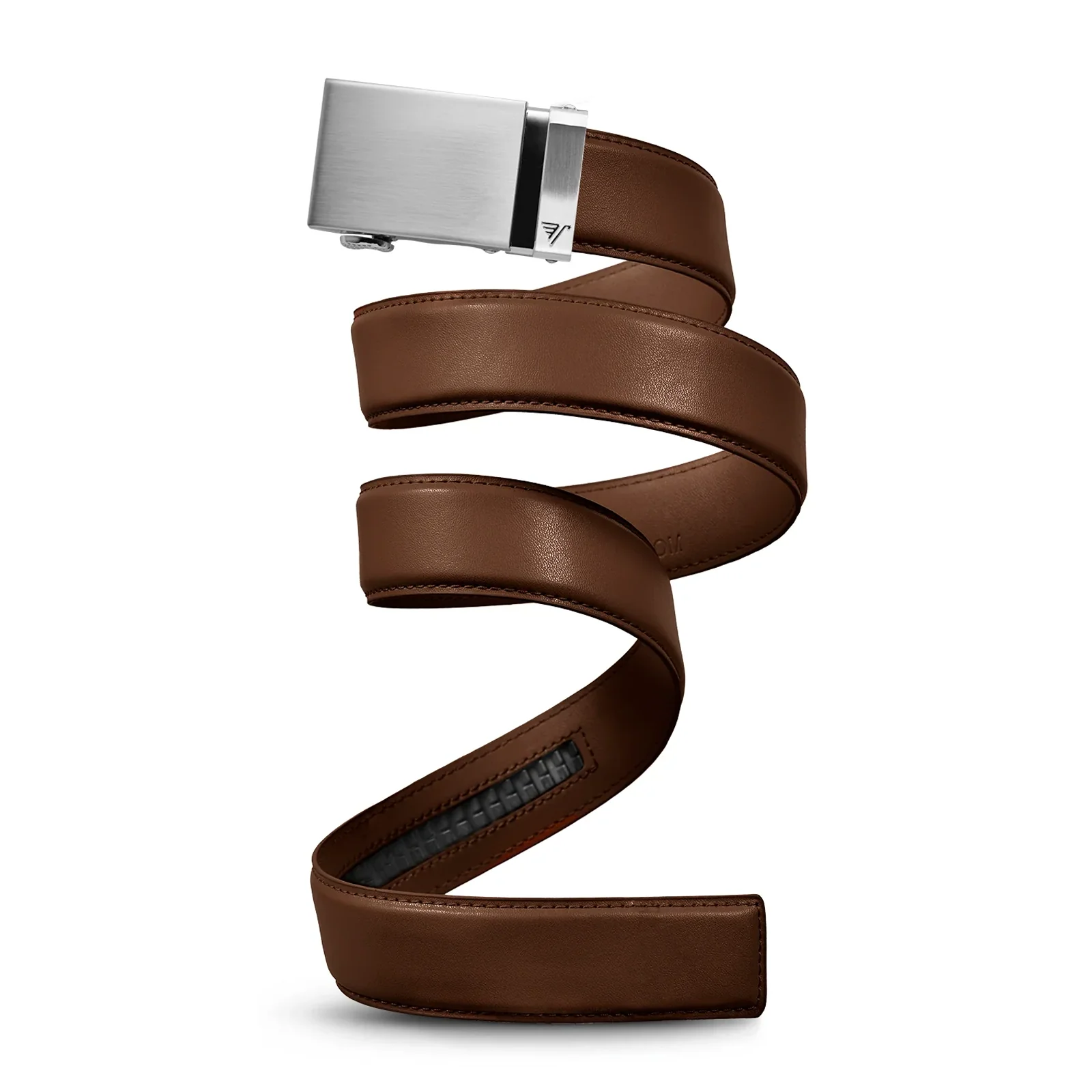 Mission Belts Leather Belt (Men) - Steel/Mocha Brown Leather - Image 2