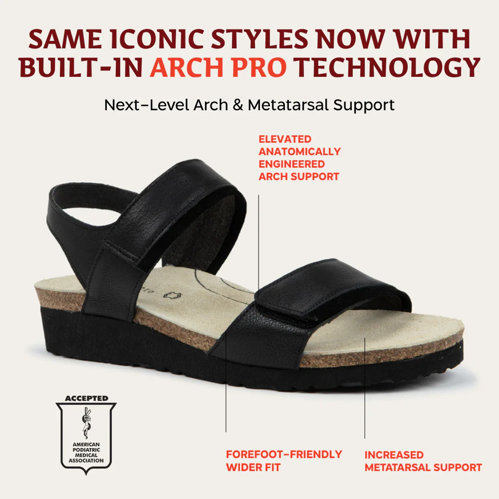 Naot Aisha Arch Pro Wedge Sandal (Women) - Black Leather/Black Suede - Image 6