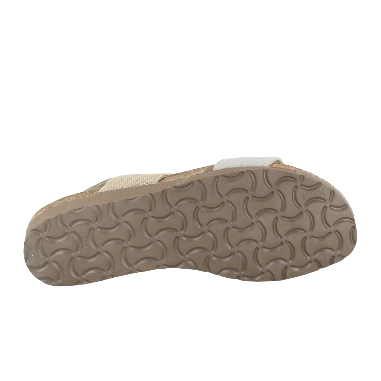 Naot Amy Wide Wedge Sandal (Women) - Beige Lizard Leather/Beige Elastic - Image 6