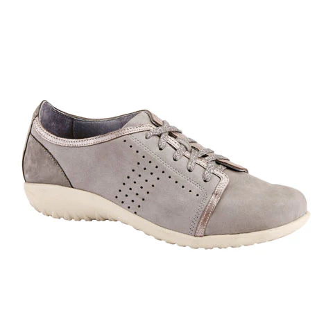 Naot Avena Lace Up (Women) - Light Gray/Silver Threads/Smoke Gray