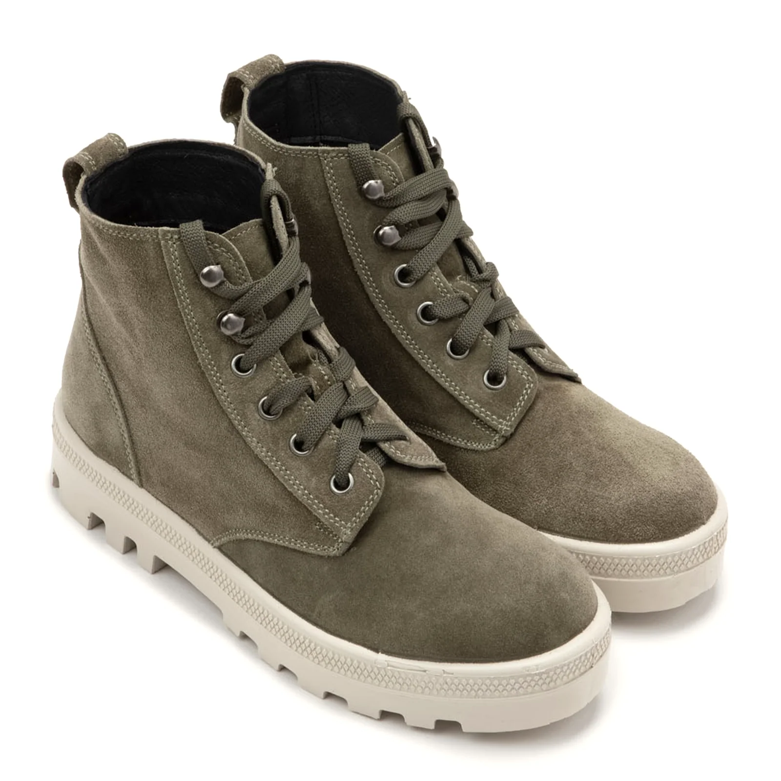 Naot Canoe Lace Up Boot (Women) - Hunter Green Suede - Image 3
