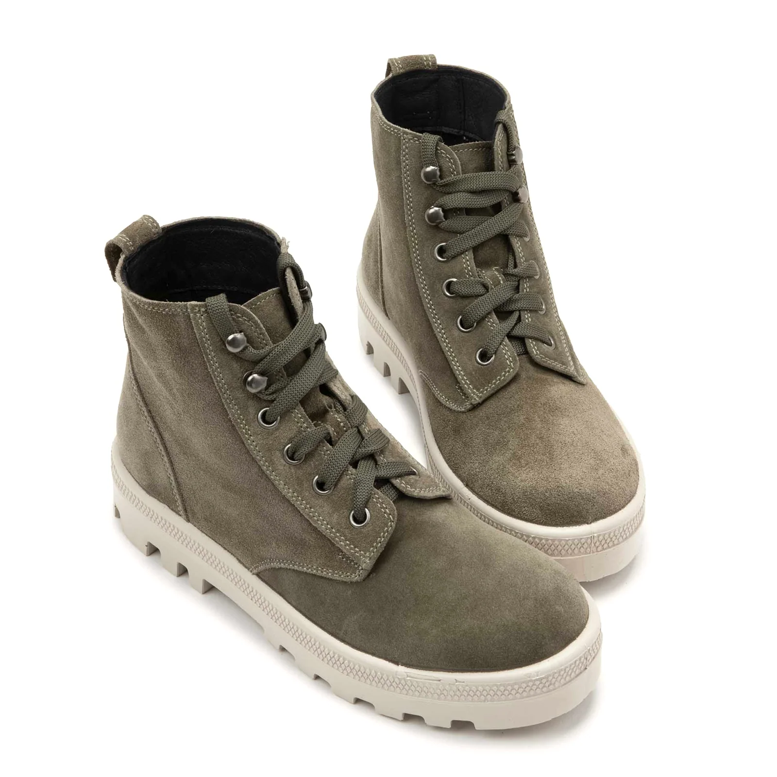 Naot Canoe Lace Up Boot (Women) - Hunter Green Suede - Image 4