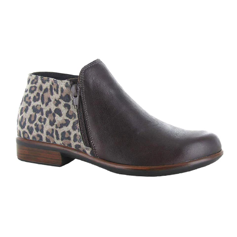 Naot Helm Ankle Boot (Women) - Cheetah Suede/Soft Brown