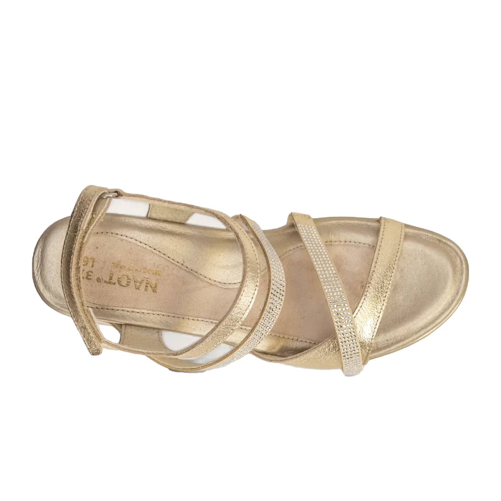 Naot Innovate Heeled Sandal (Women) - Radiant Gold Leather - Image 3