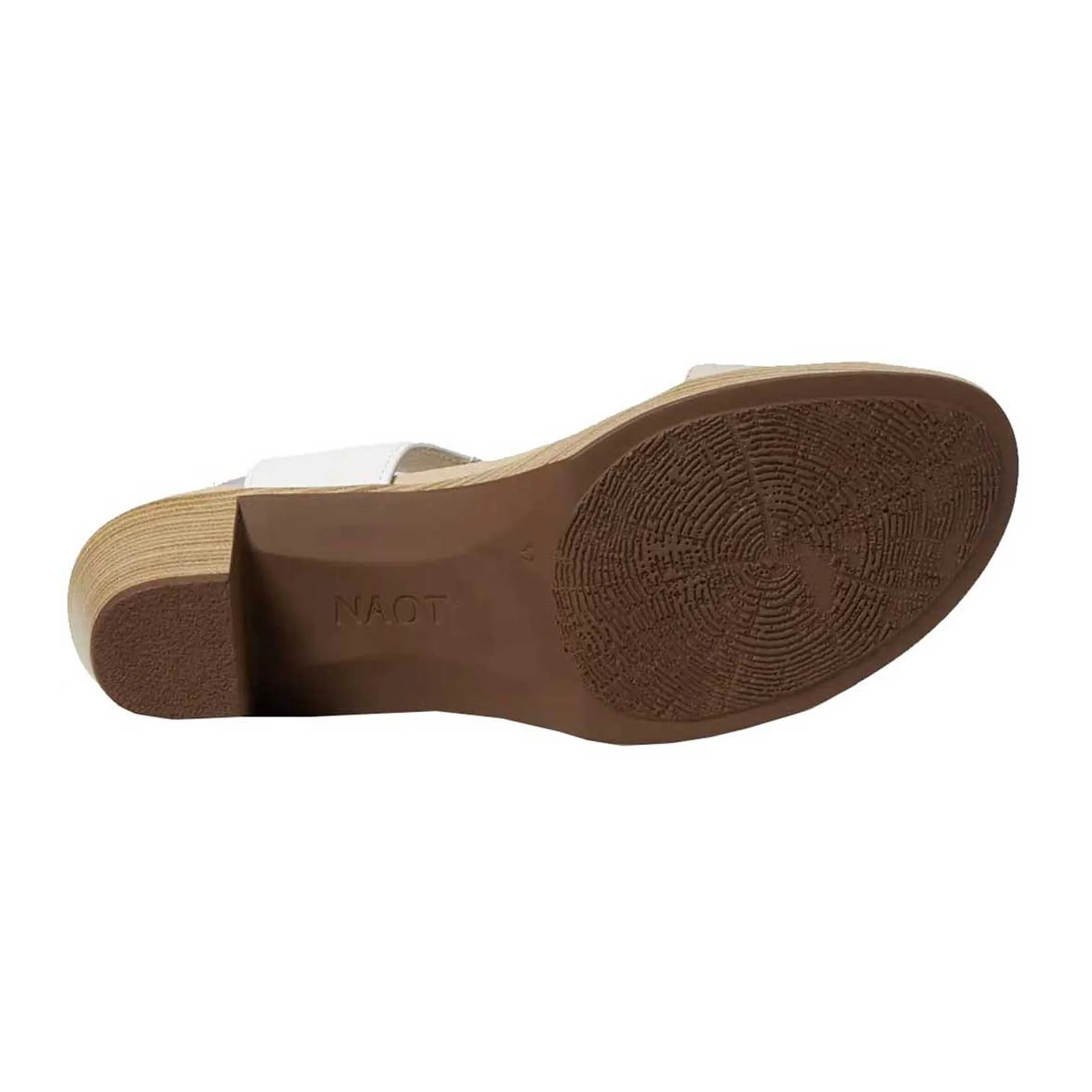 Naot Intact Heeled Sandal (Women) - Soft Ivory Leather/Soft White Leather/Radiant Gold Leather - Image 4