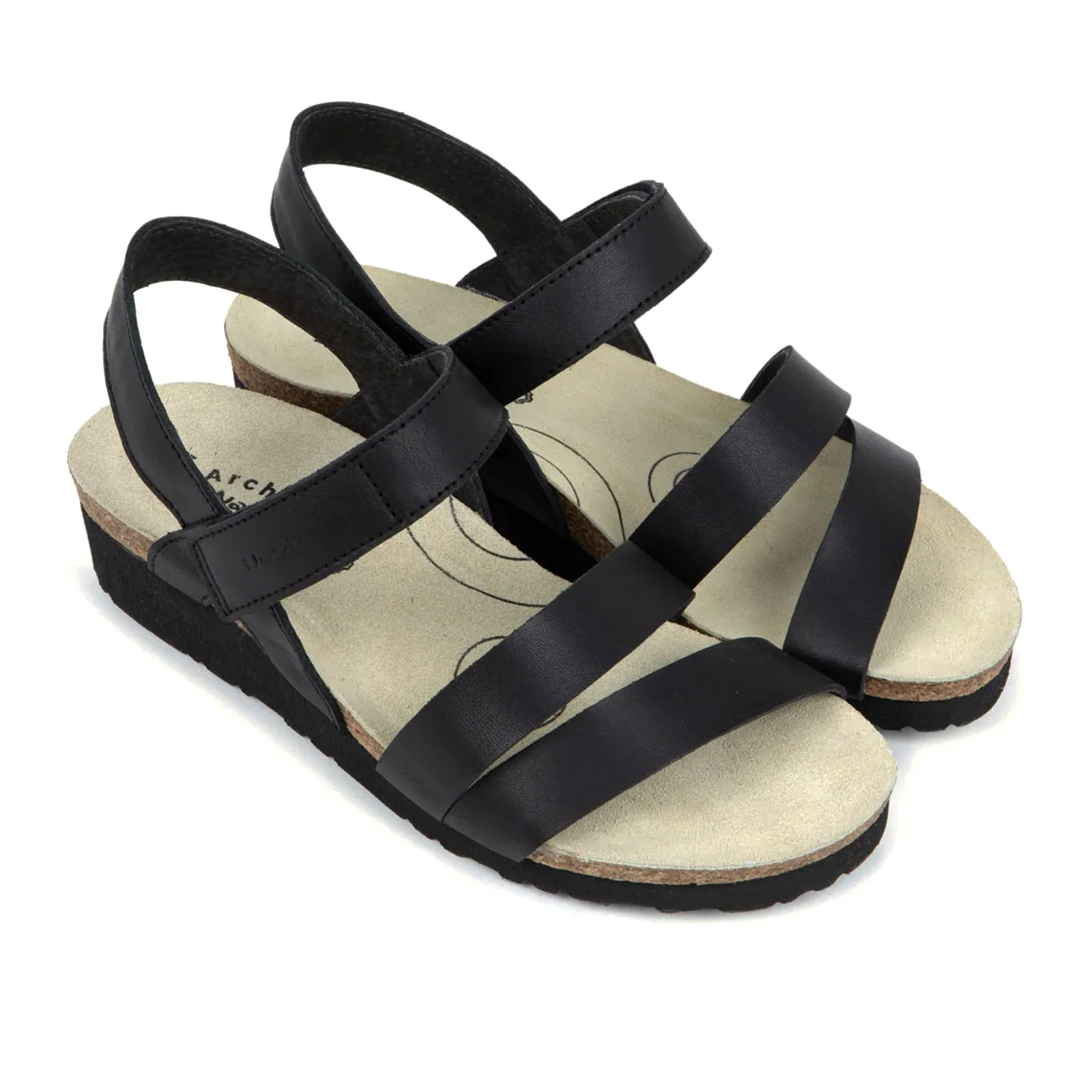 Naot Kayla Arch Pro Wedge Sandal (Women) - Black Matte Leather - Image 2