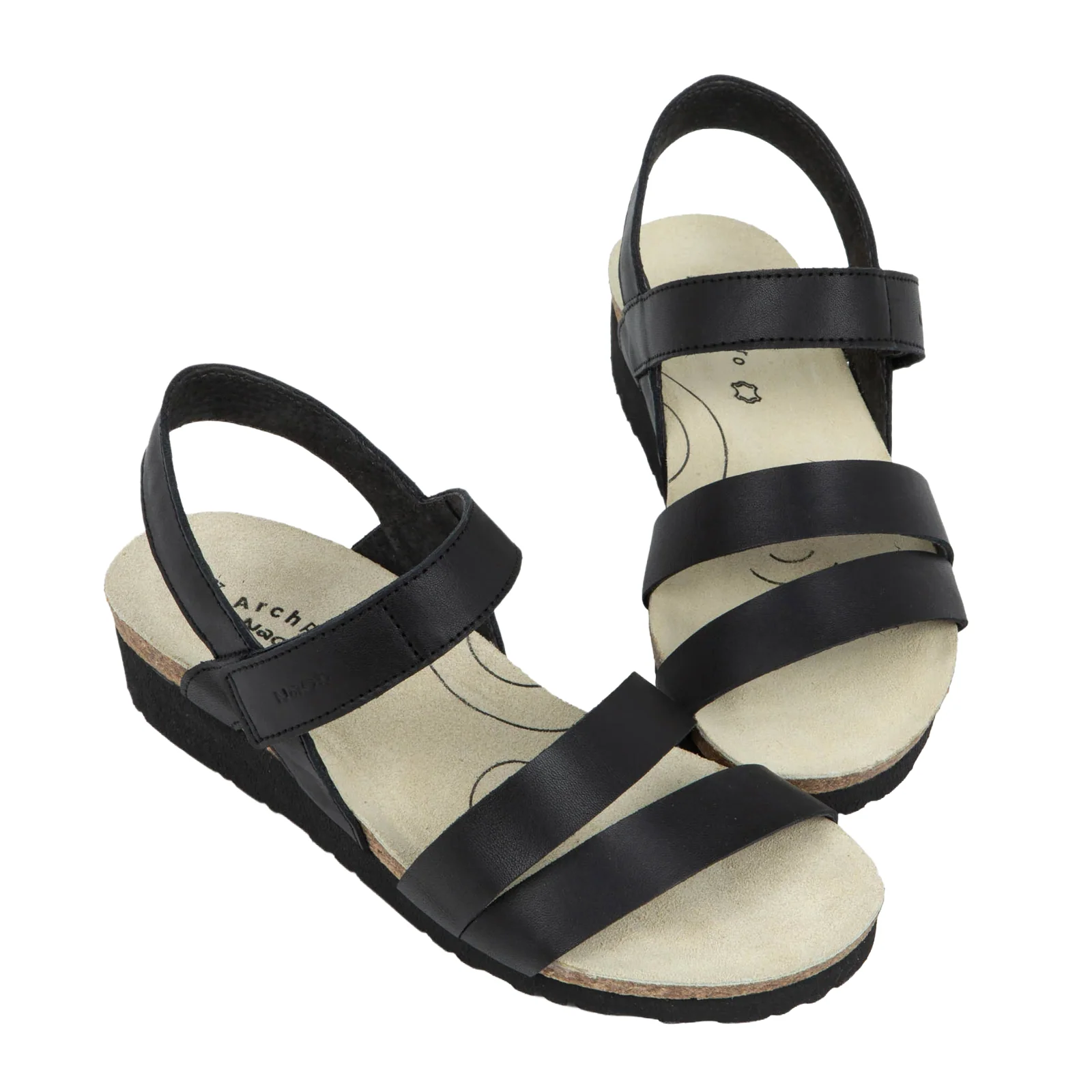 Naot Kayla Arch Pro Wedge Sandal (Women) - Black Matte Leather - Image 3