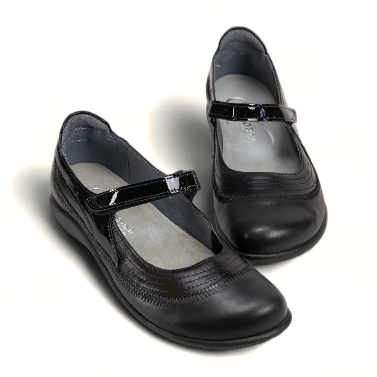 Naot Kirei Mary Jane (Women) - Shiny Black/Black Patent/Black Madras - Image 3