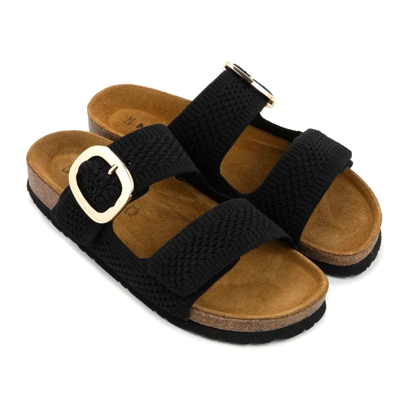 Naot Miami Slide Sandal (Women) - Black Knit - Image 3