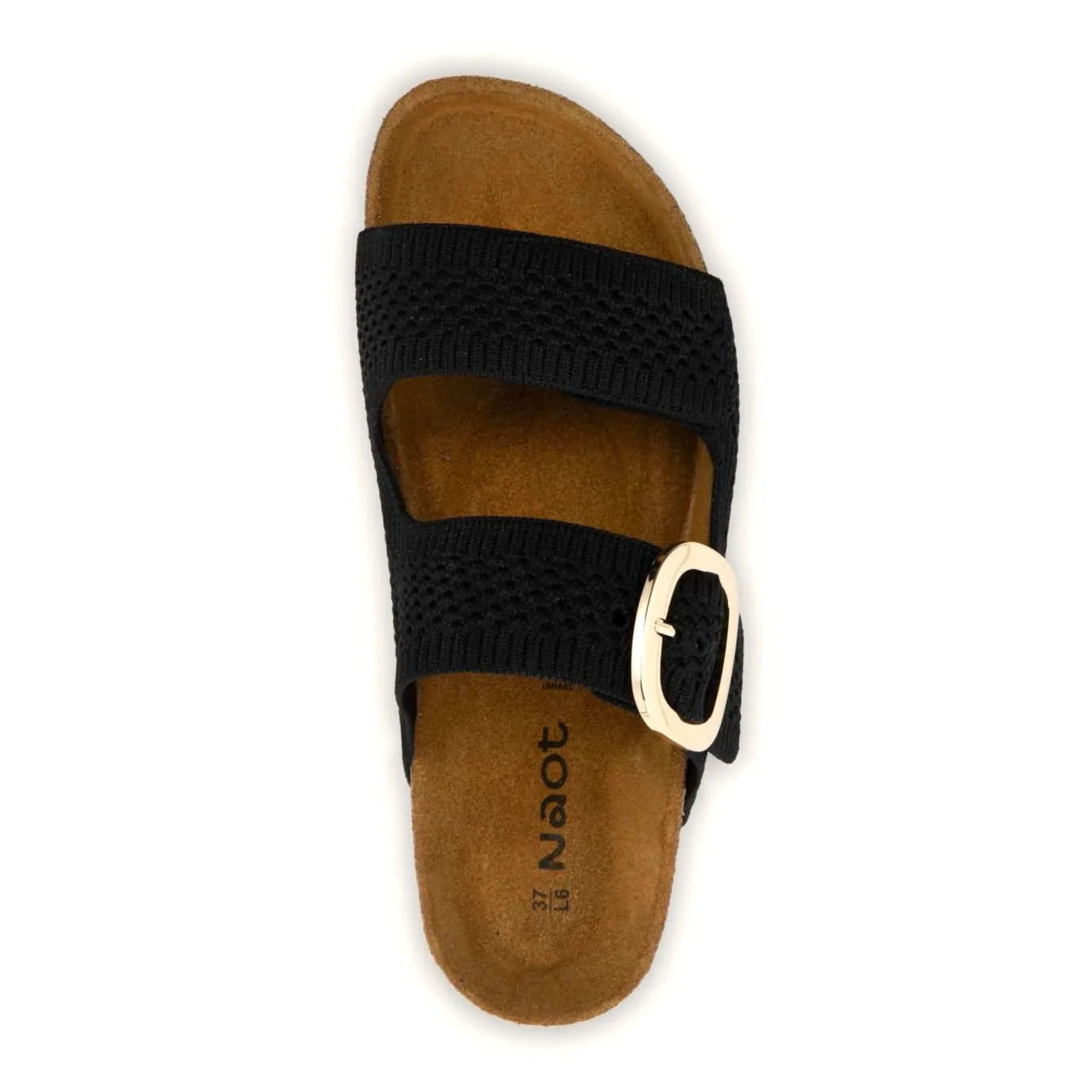 Naot Miami Slide Sandal (Women) - Black Knit - Image 5