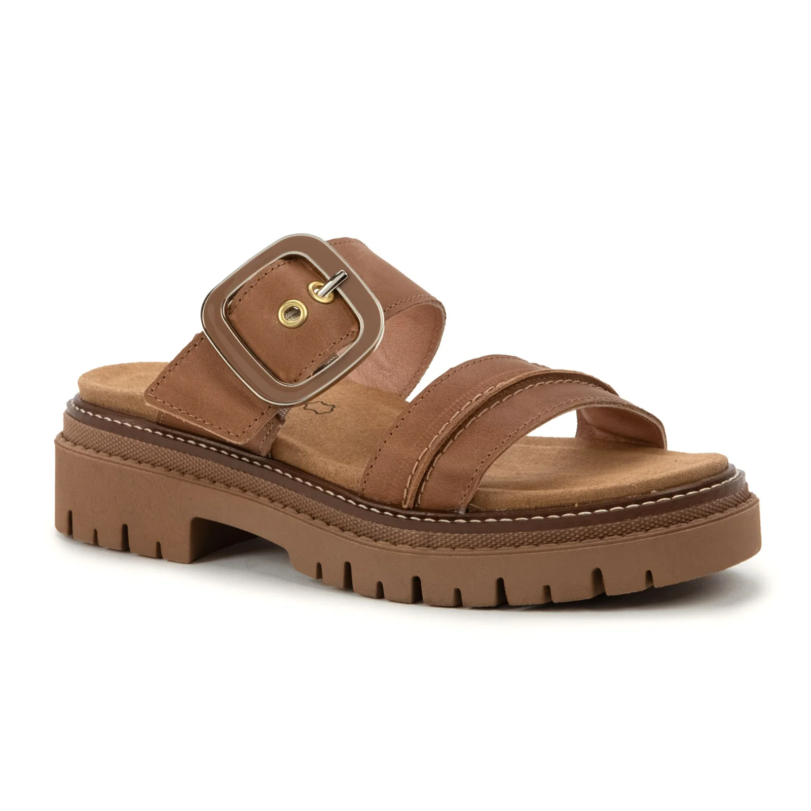 Naot Mulberry Slide Sandal (Women) - Latte Brown Leather - Image 2