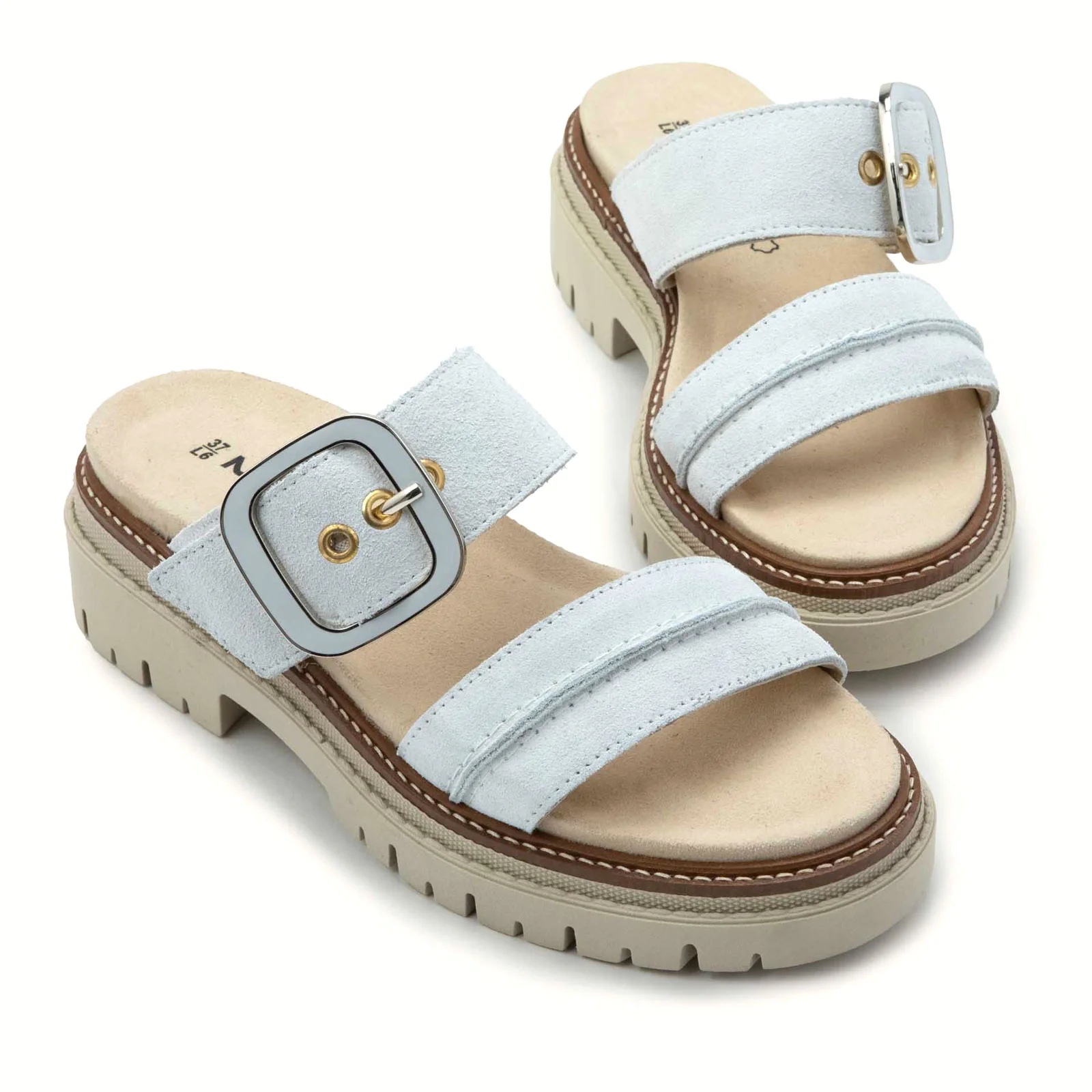 Naot Mulberry Slide Sandal (Women) - White Suede - Image 4
