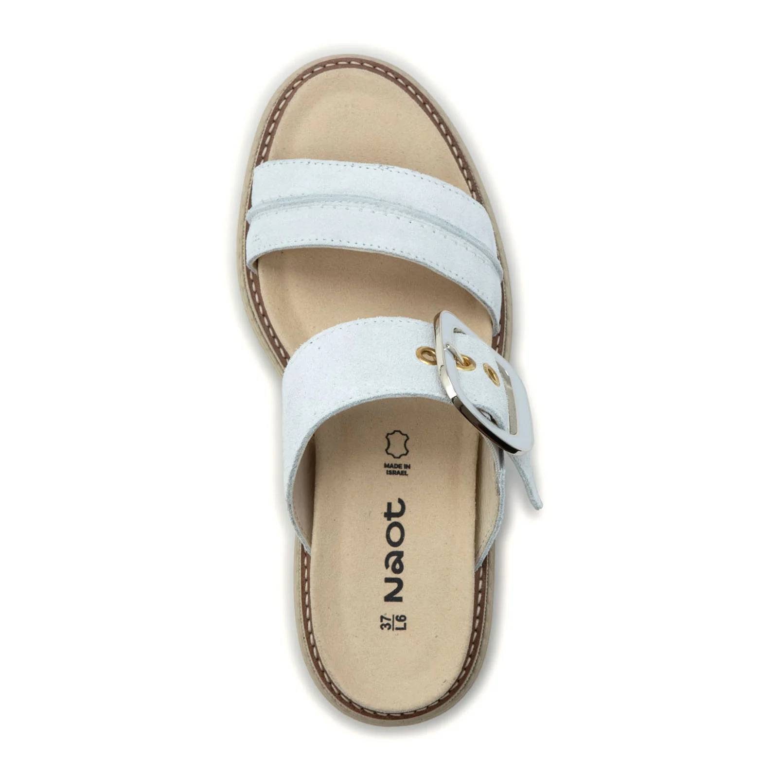 Naot Mulberry Slide Sandal (Women) - White Suede - Image 5
