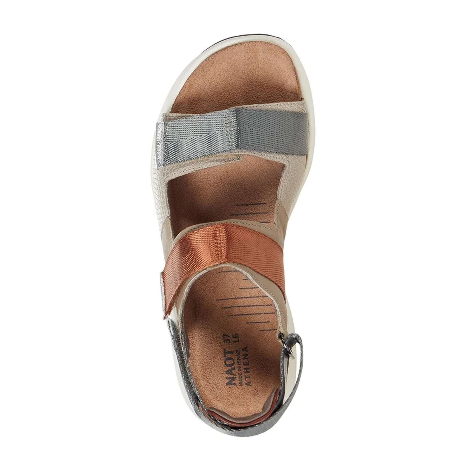 Naot Odyssey Active Sandal (Women) - Beige Lizard/Soft Beige/Soft Chestnut/Soft Silver - Image 3