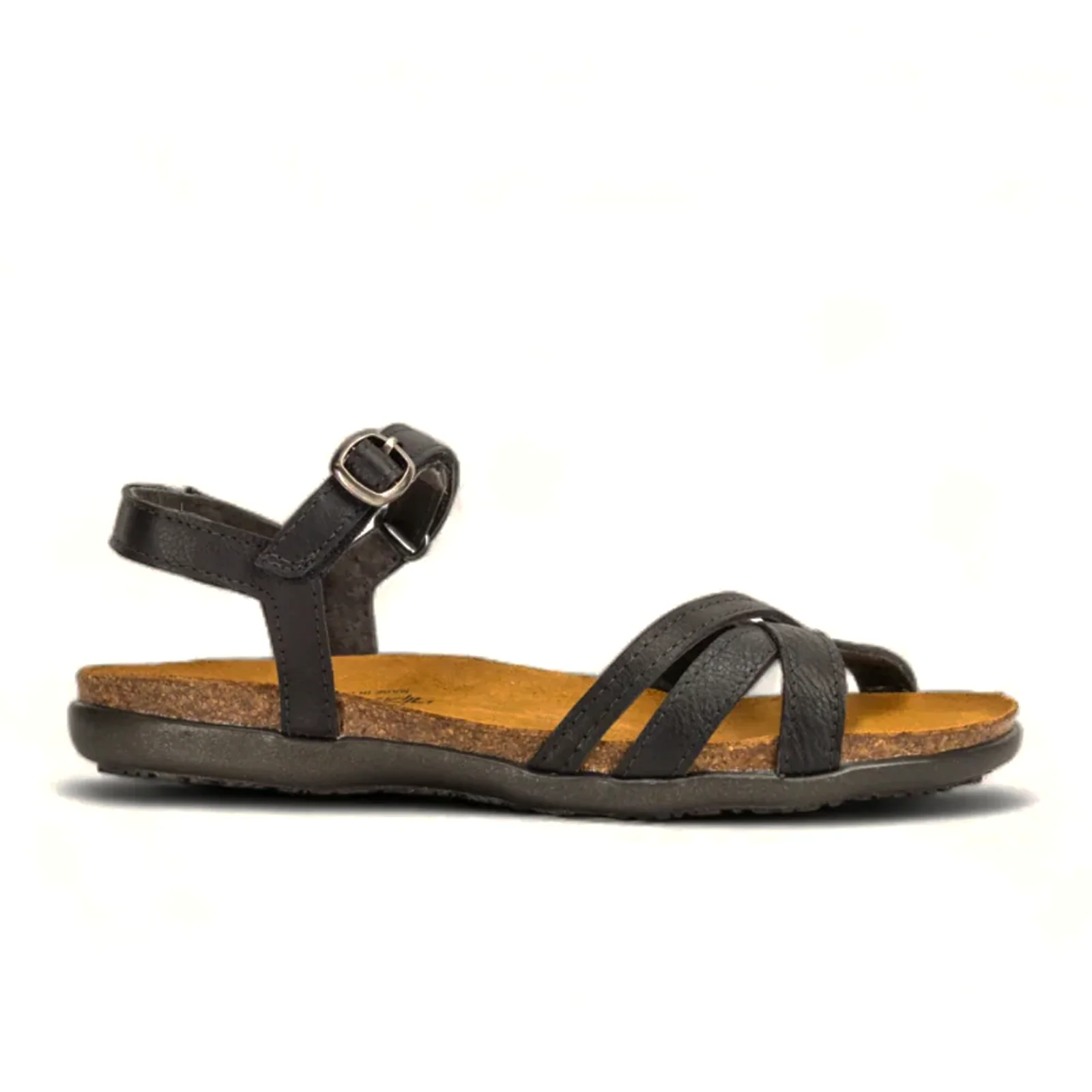 Naot Patricia Backstrap Sandal (Women) - Soft Black Leather
