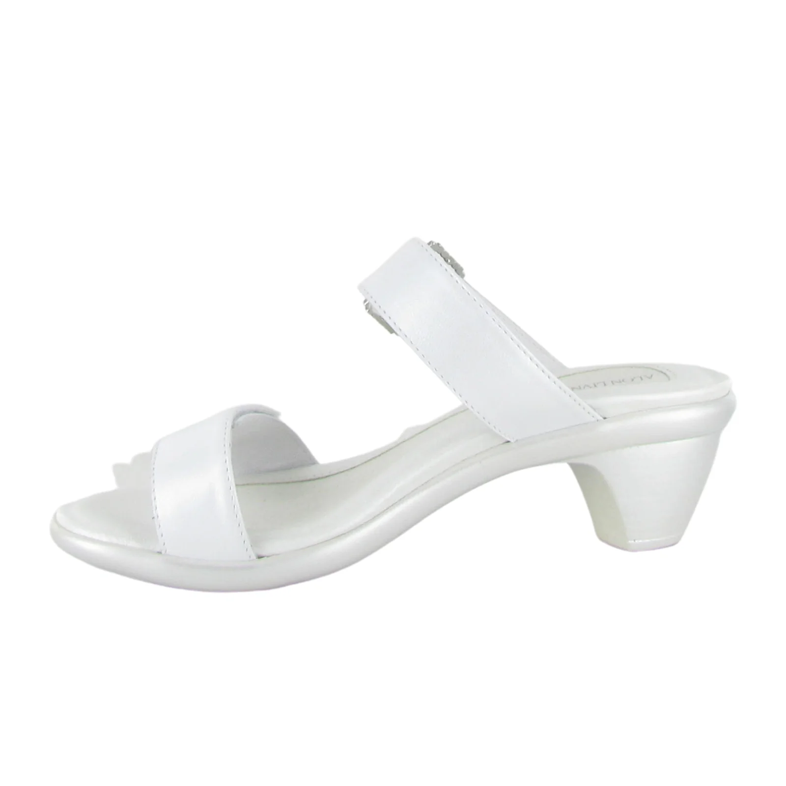 Naot Recent Heeled Slide Sandal (Women) - White Pearl Leather - Image 2