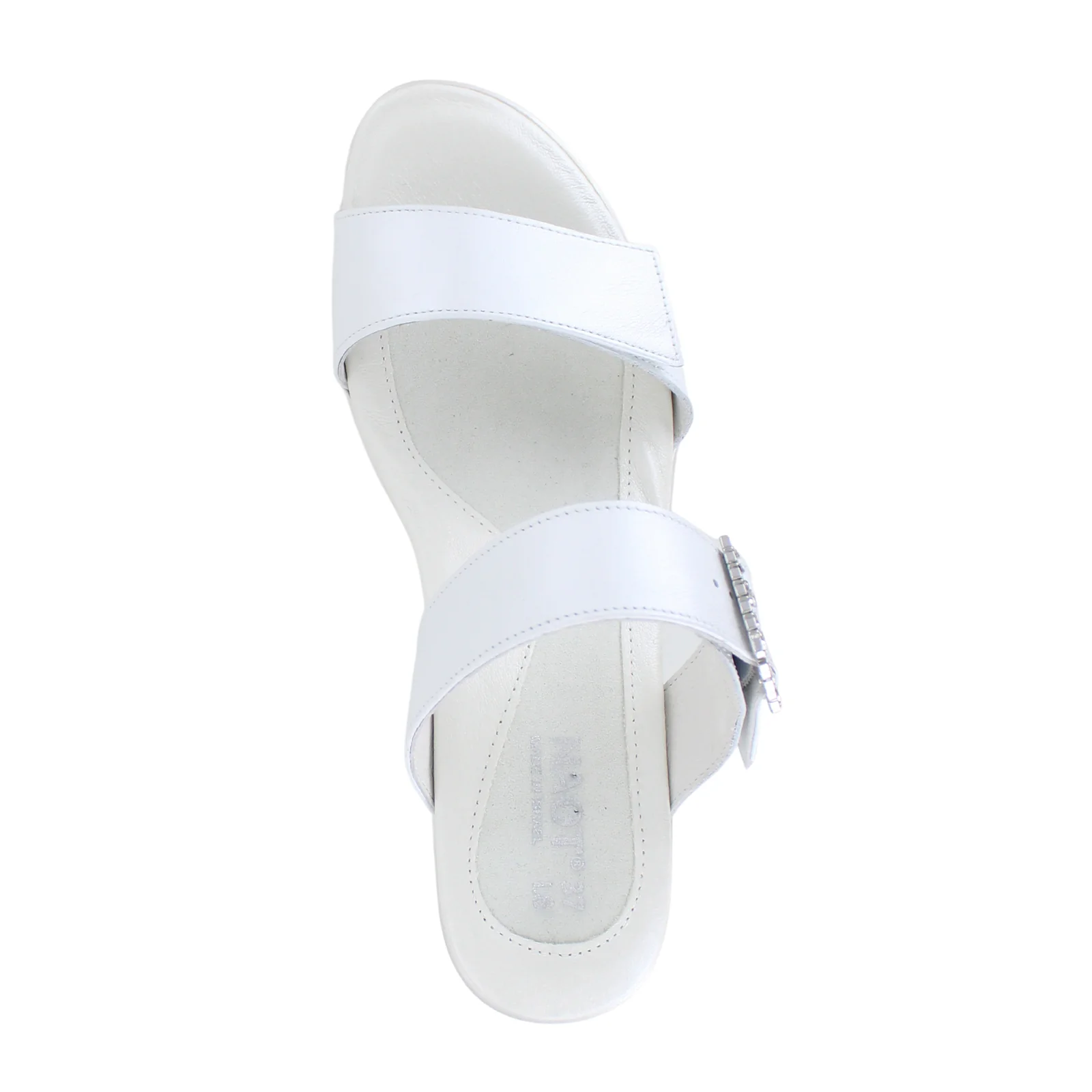 Naot Recent Heeled Slide Sandal (Women) - White Pearl Leather - Image 3