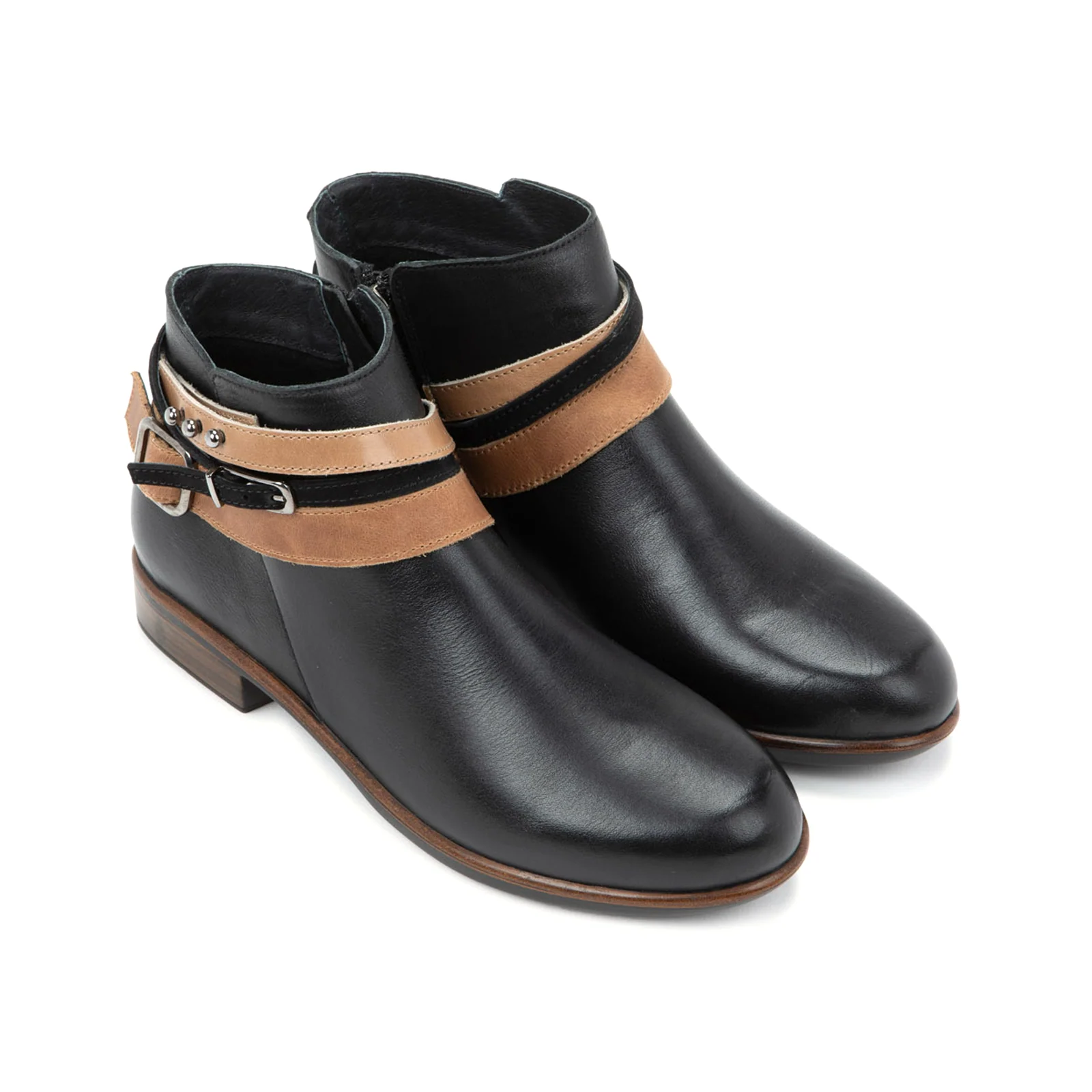 Naot Sumatra Ankle Boot (Women) - Jet Black Leather/Brown Straps - Image 3