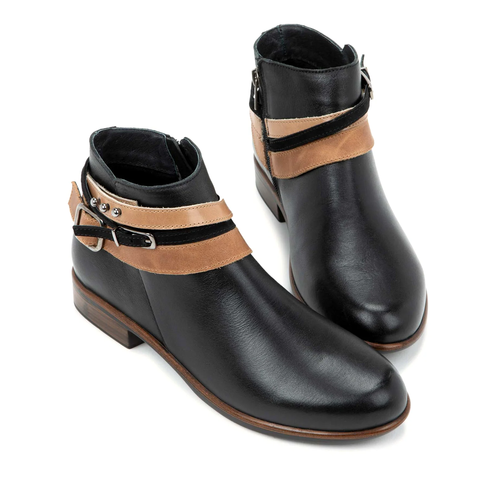Naot Sumatra Ankle Boot (Women) - Jet Black Leather/Brown Straps - Image 4