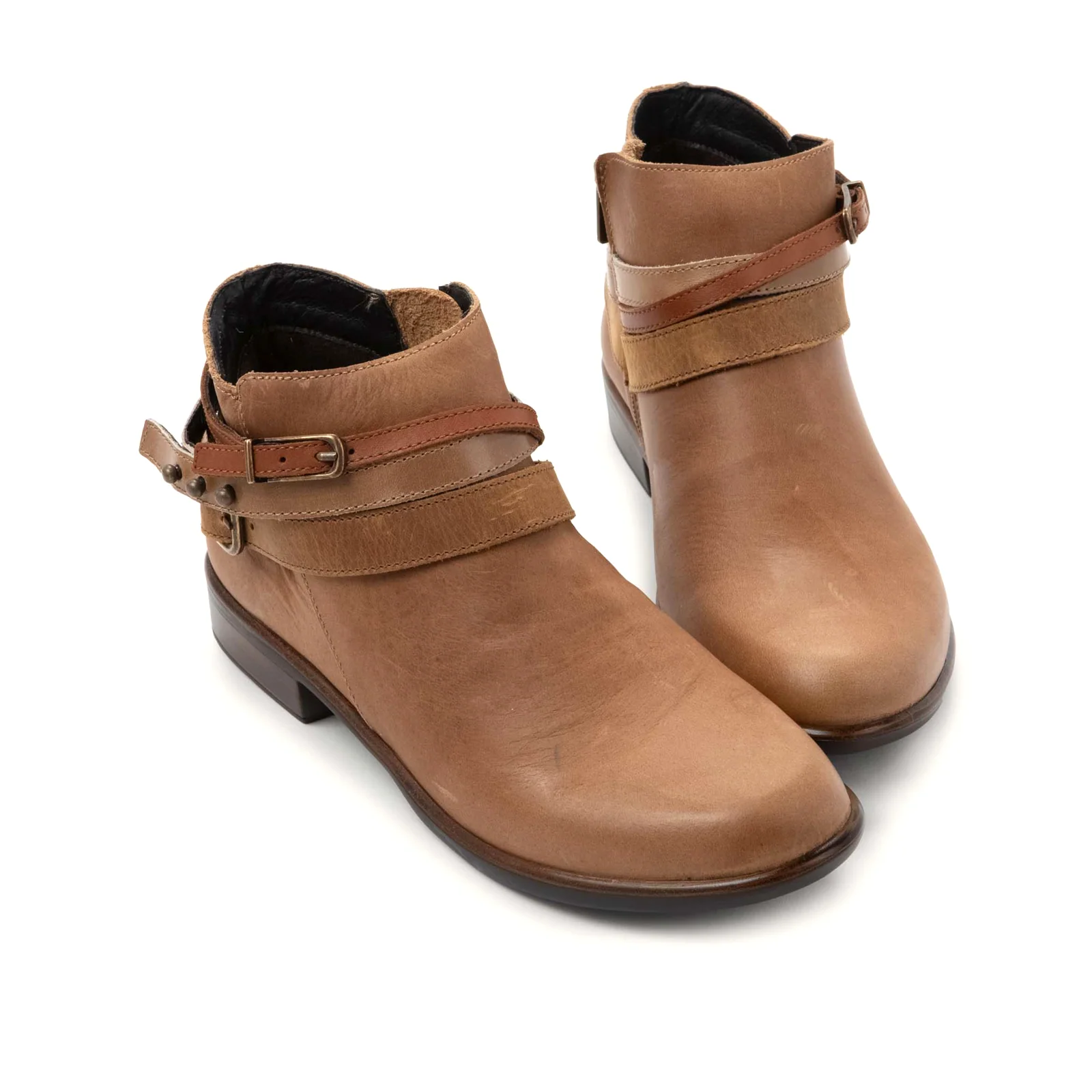 Naot Sumatra Ankle Boot (Women) - Latte Brown Leather/Acorn Straps - Image 4