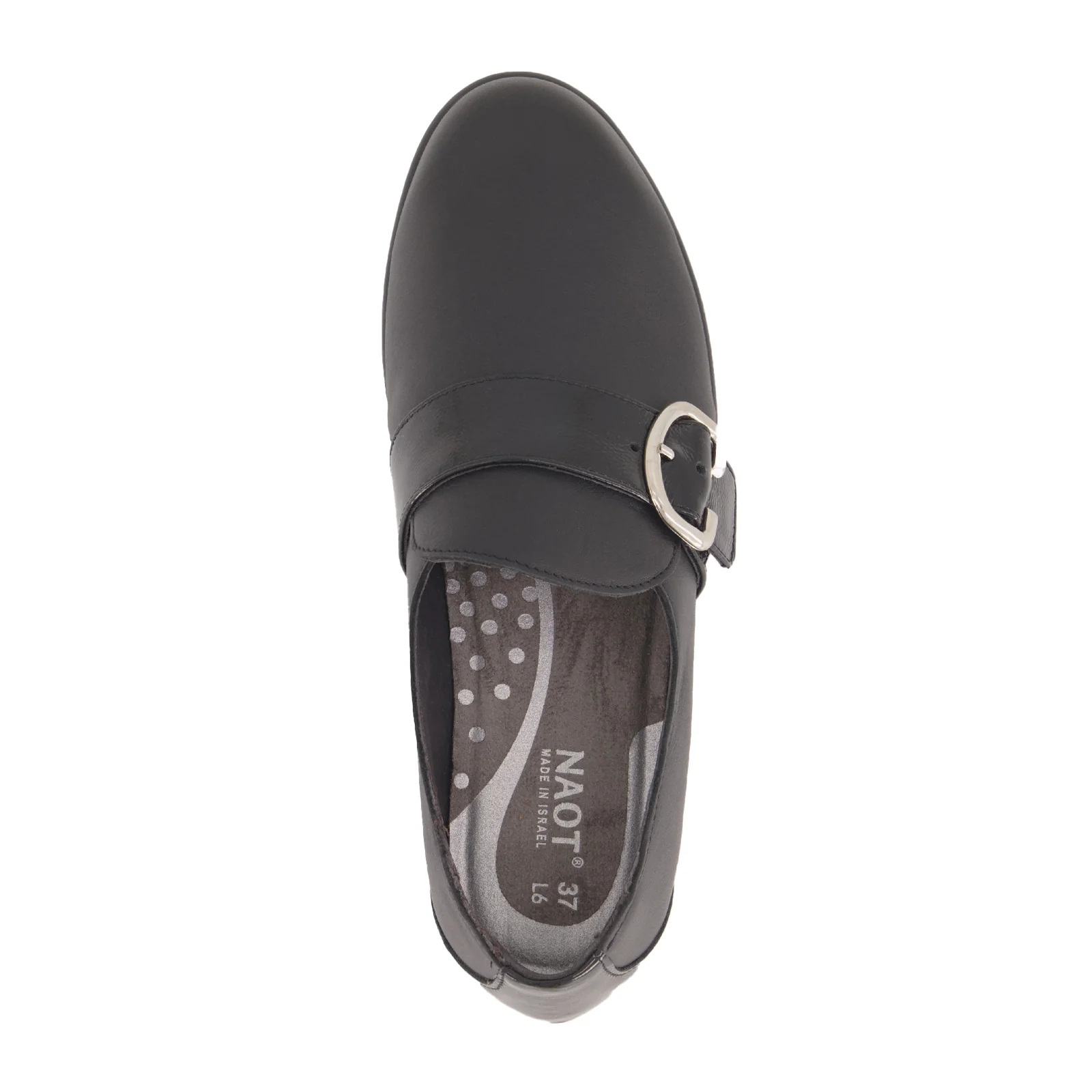 Naot Viscol Slip On (Women) - Jet Black Leather/Black Crinkle Patent Leather - Image 3