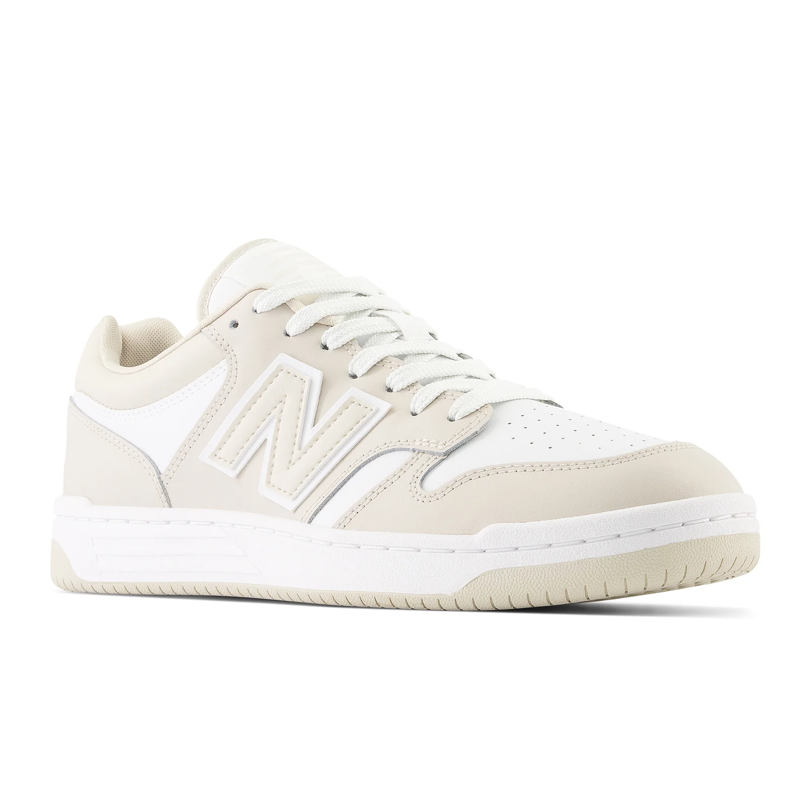 New Balance 480 Sneaker (Unisex) - Timberwolf/White - Image 3