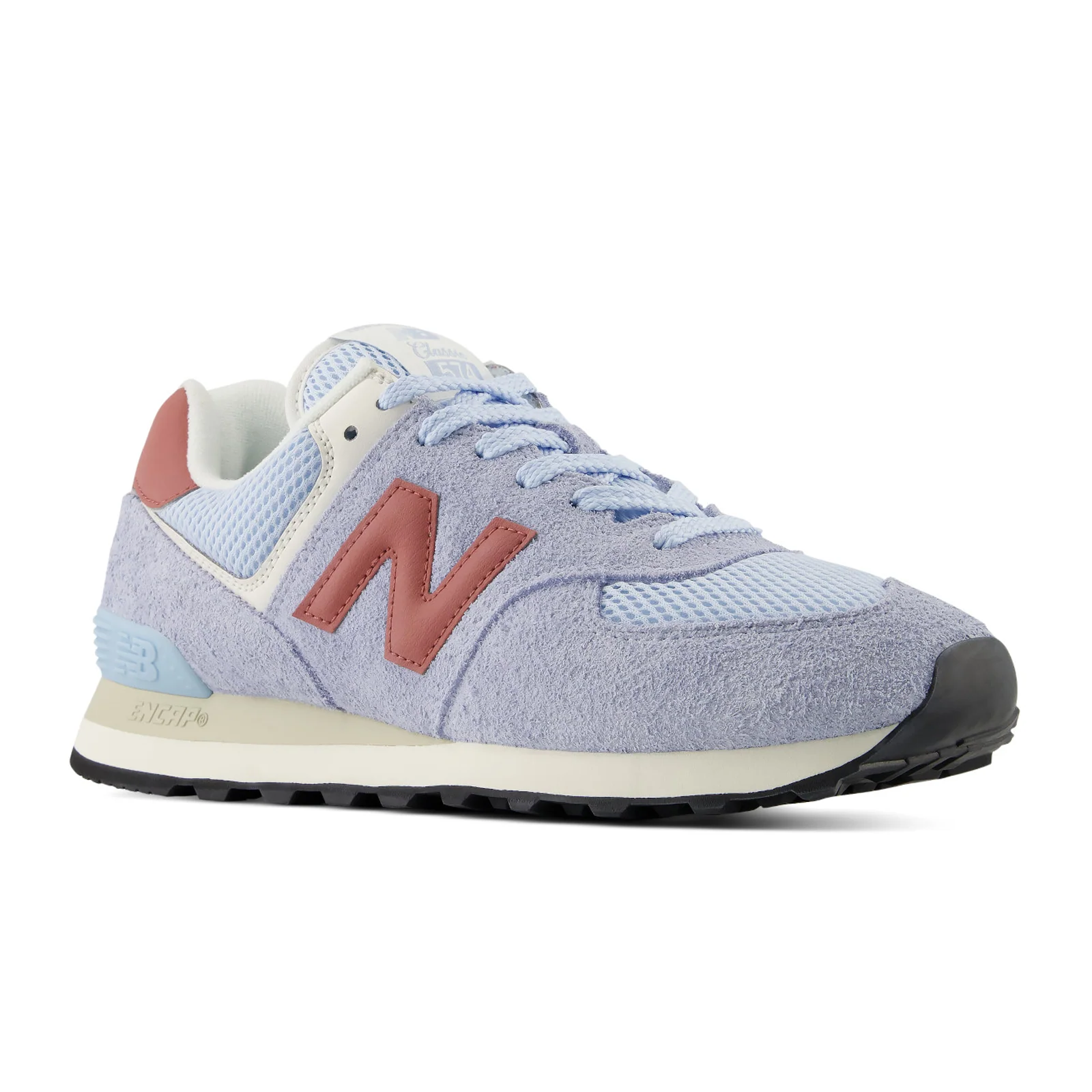 New Balance 574 Sneaker (Unisex) - Oxford Blue/Apricot Orange - Image 3