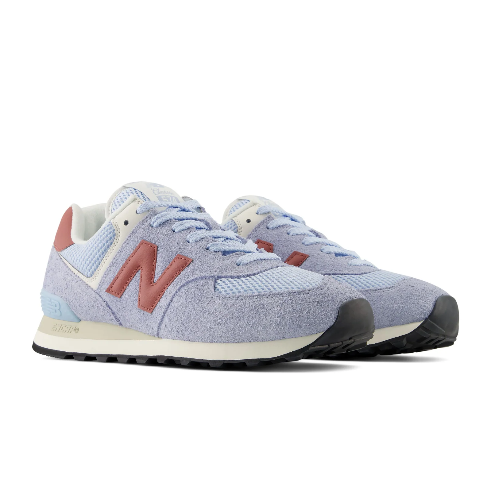 New Balance 574 Sneaker (Unisex) - Oxford Blue/Apricot Orange - Image 4